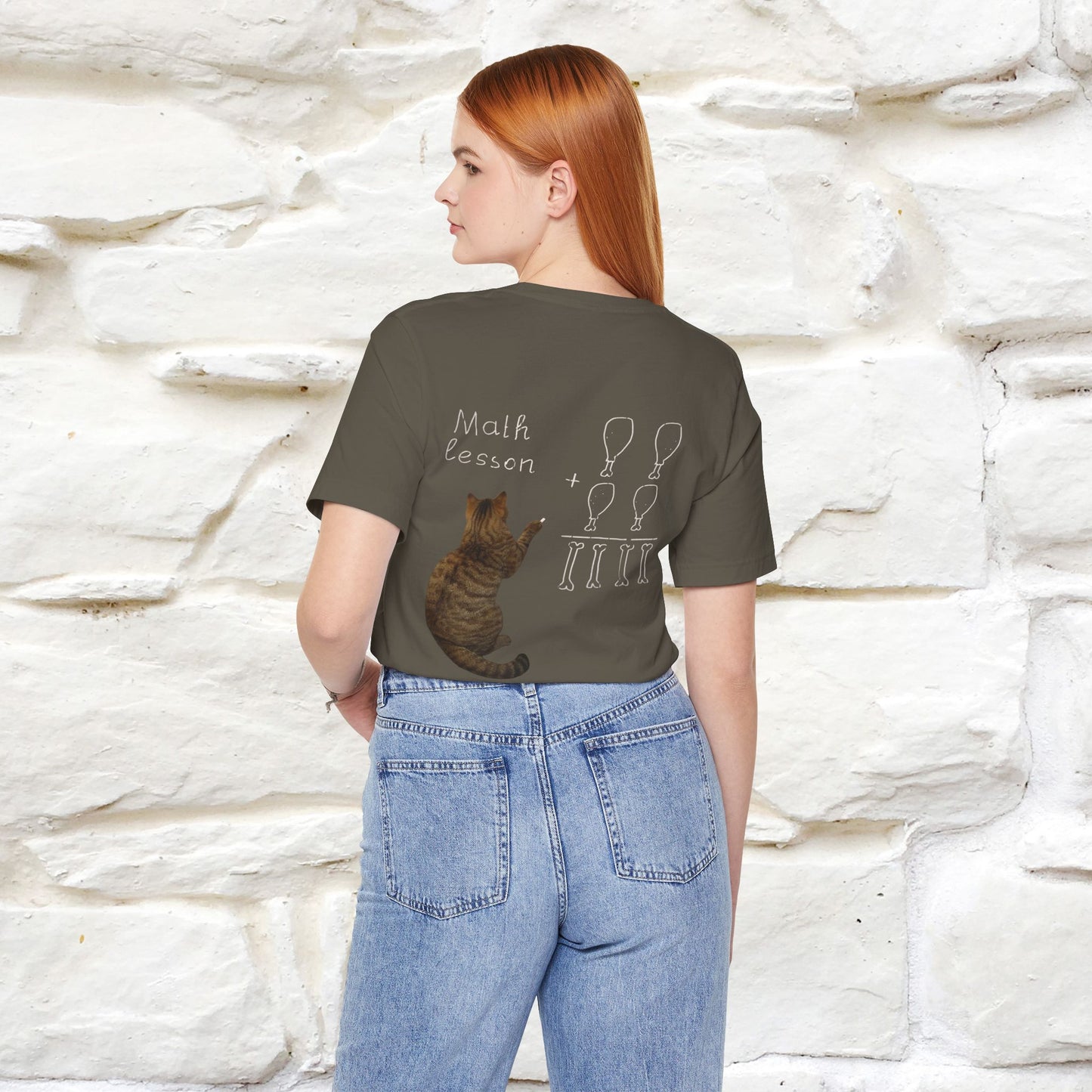 “Math teachers have too many functions.”| Cat T-Shirt | Front & Back Design | Nunu&Miao Studio