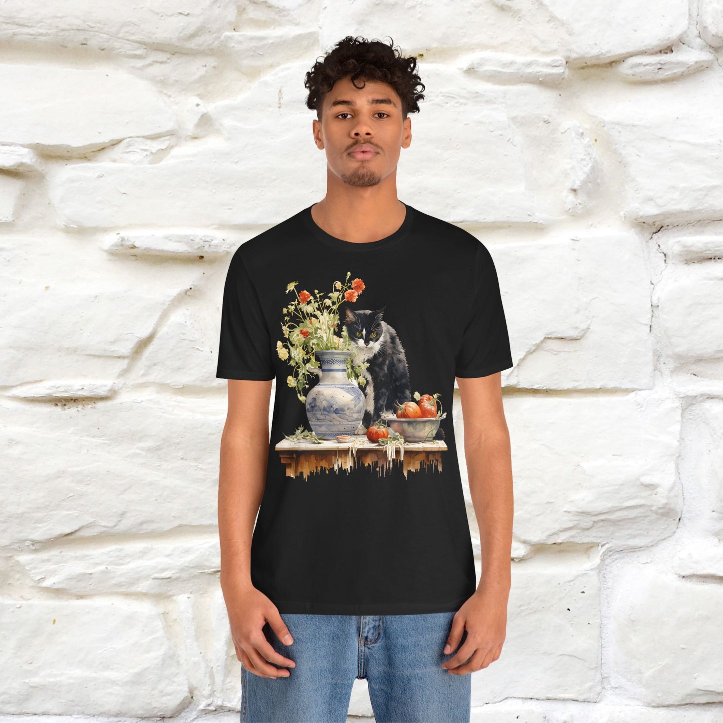 ''THe Cat and The Vase '' T-shirt for Men and Women 100% Cotton* - Nunu&Miao Studio