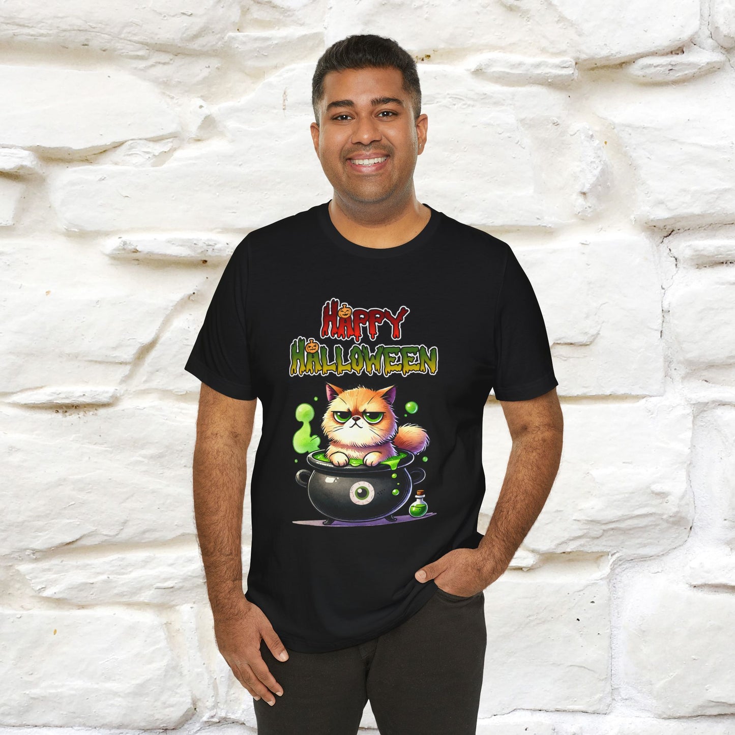 "Angry Cat Happy Halloween" Cat T-shirt |Nunu&Miao Studio