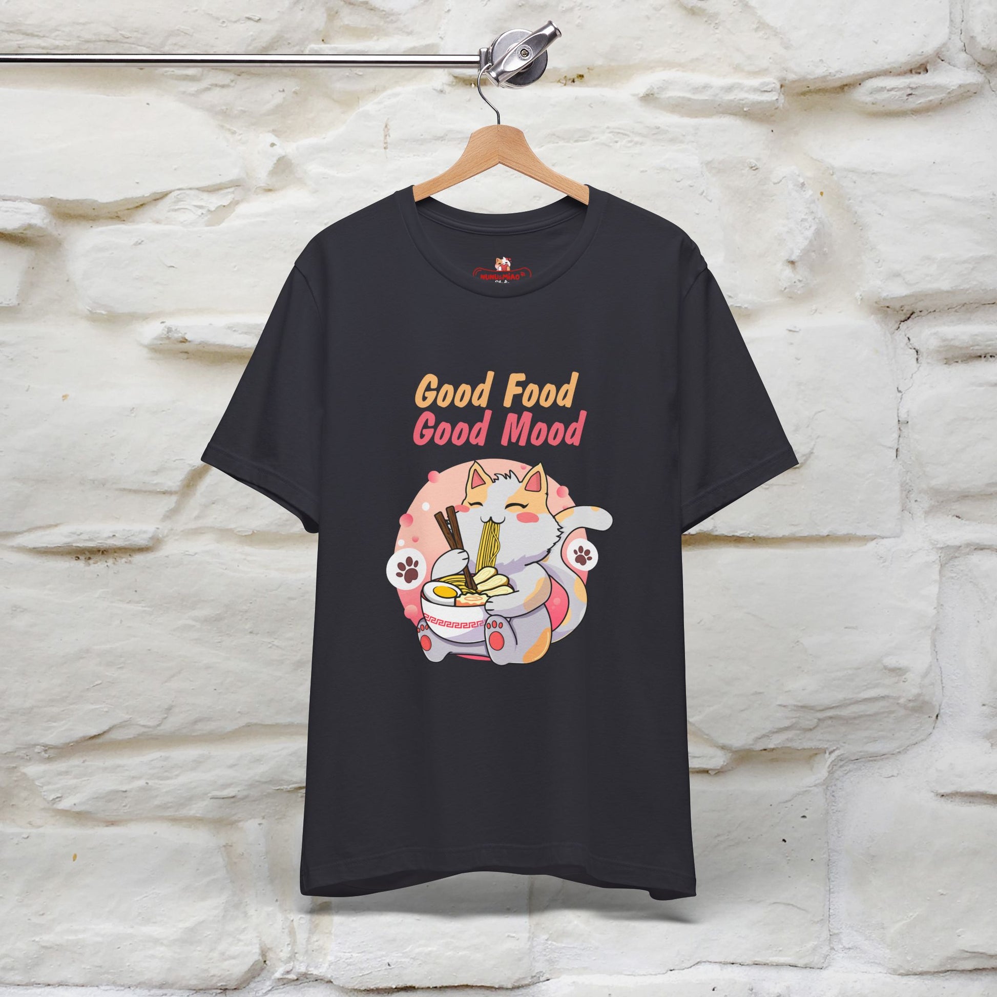 "Good Food Good Mood" Cat T-shirt for Men & Women | 100% Cotton* - Nunu&Miao Studio