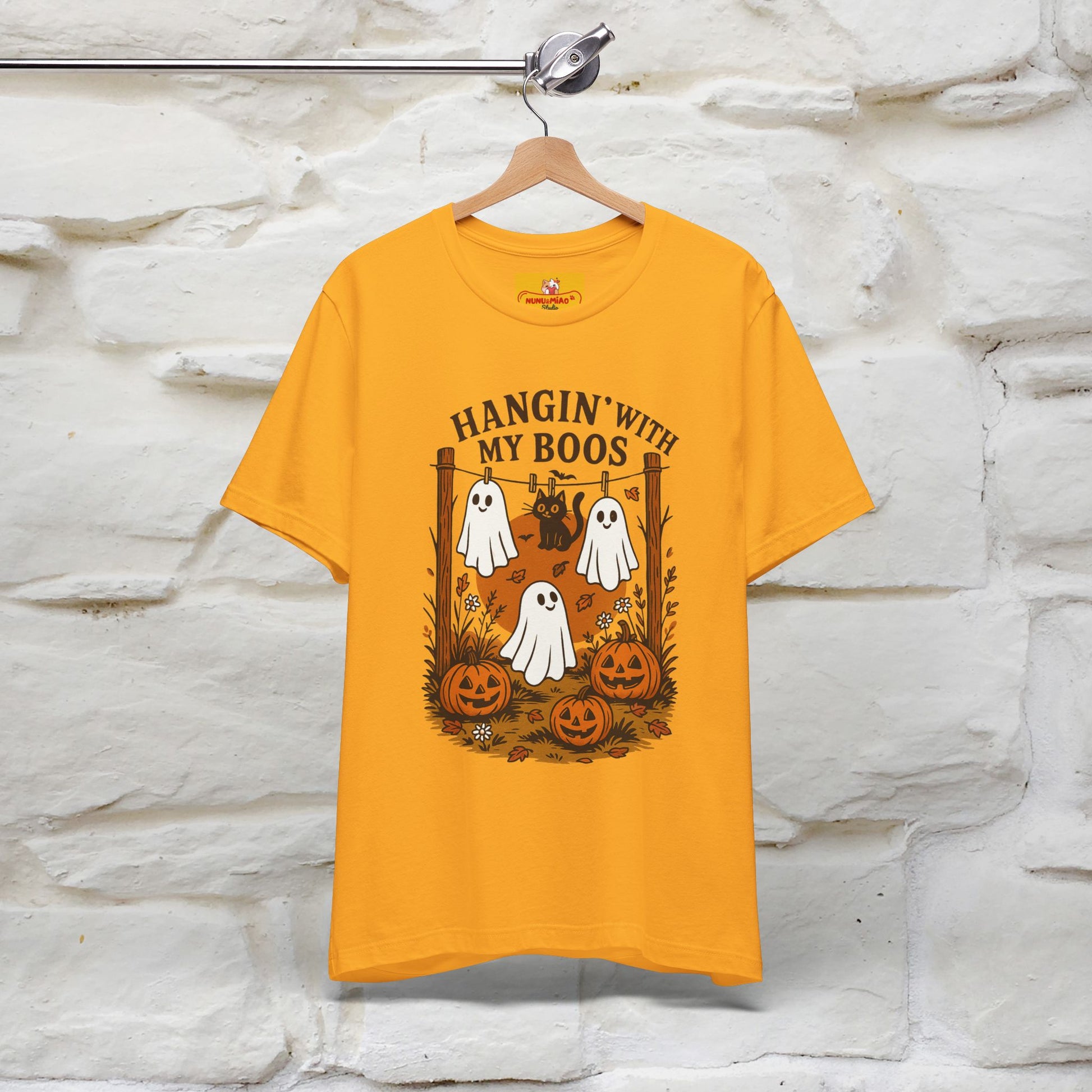 "Hanging With My Boos" Halloween Cat T-shirt |Nunu&Miao Studio - Nunu&Miao Studio