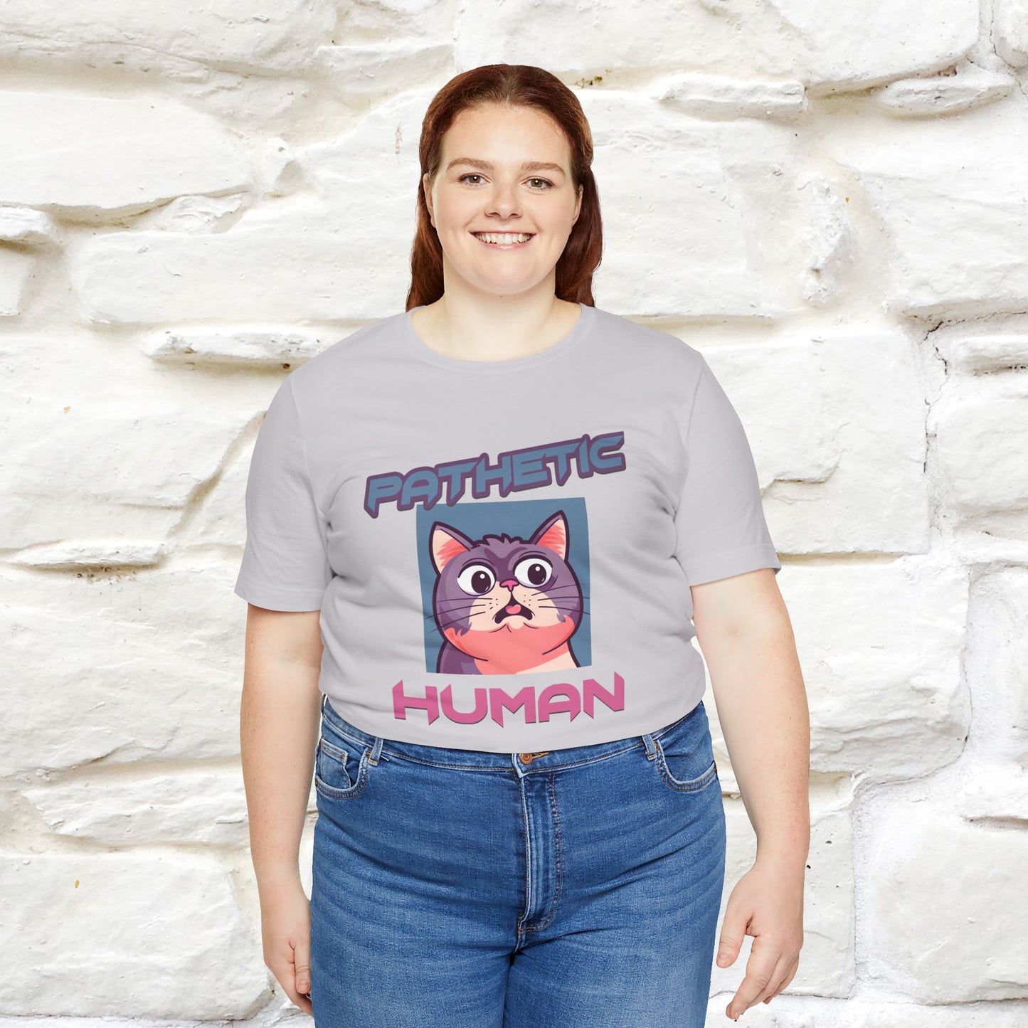 ''Pathetic Human'' | Funny Cat T-Shirt | Nunu&Miao Studio