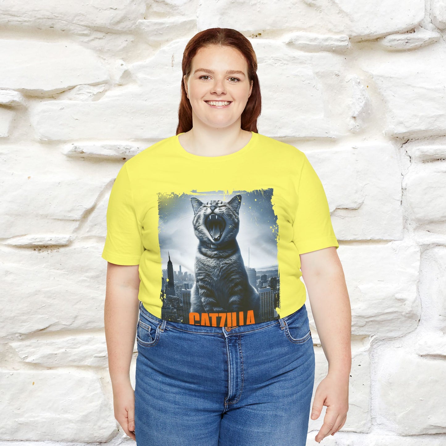 Catzilla T-Shirt | Fun Monster Cat Tee for Men & Women | 100% Cotton - Nunu&Miao Studio