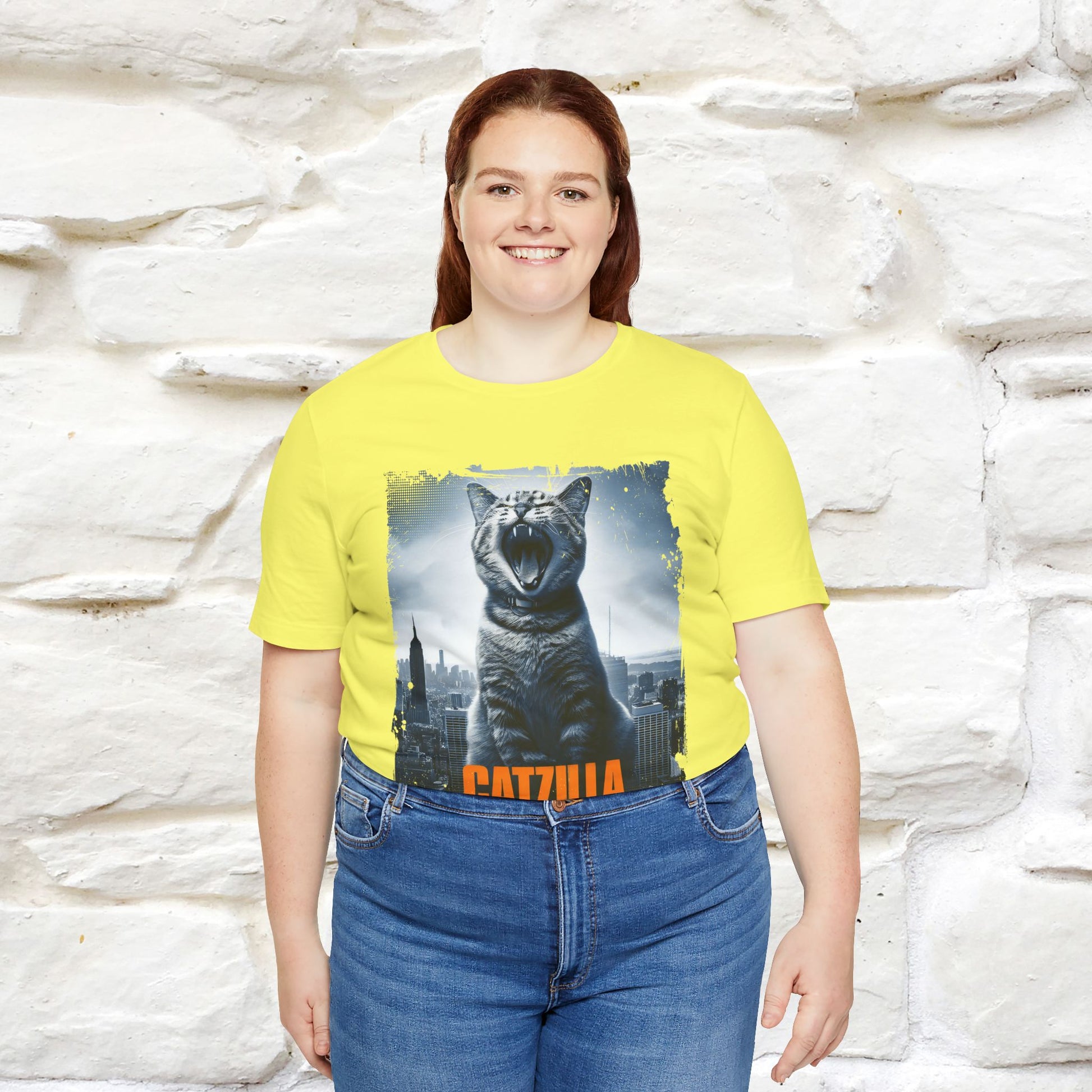 Catzilla T-Shirt | Fun Monster Cat Tee for Men & Women | 100% Cotton - Nunu&Miao Studio