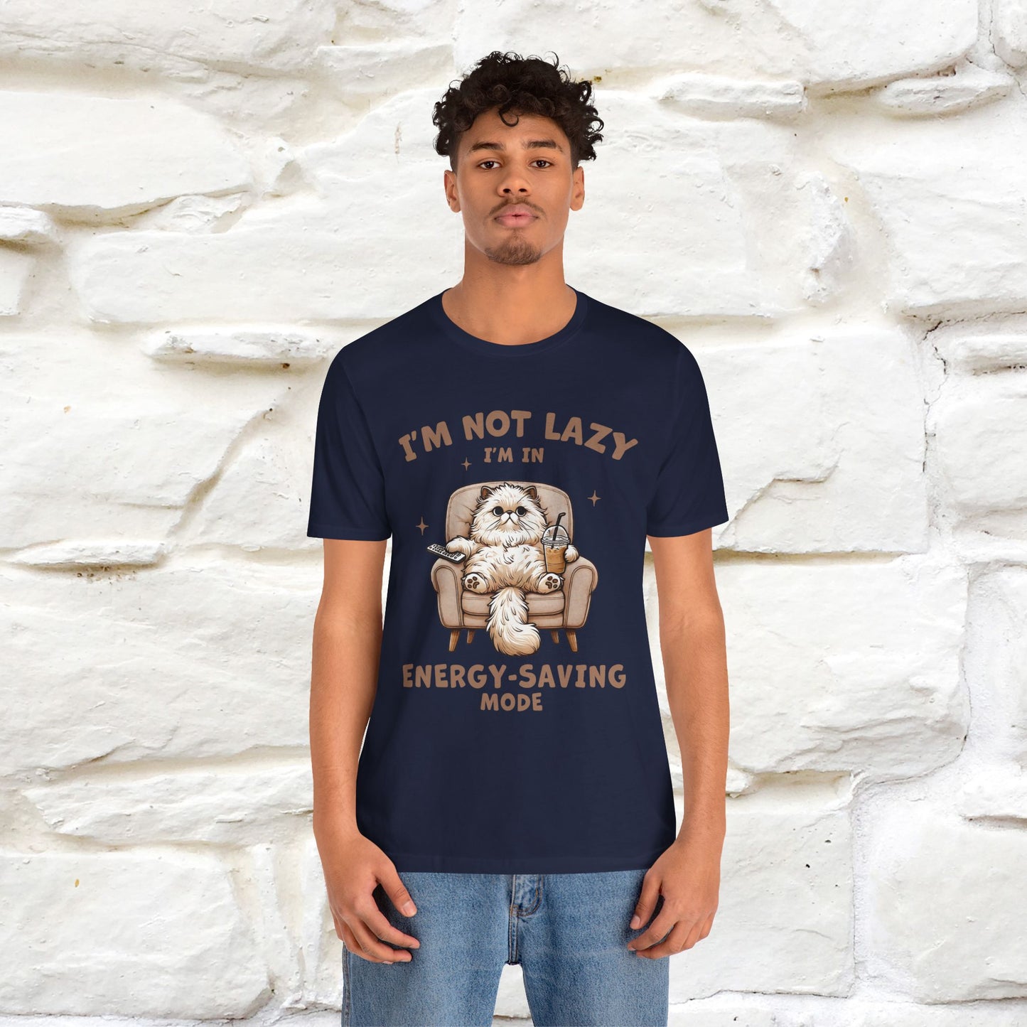 "I'm Not Lazy I'm In Energy-Saving Mode " Cat T-shirt |Nunu&Miao Studio