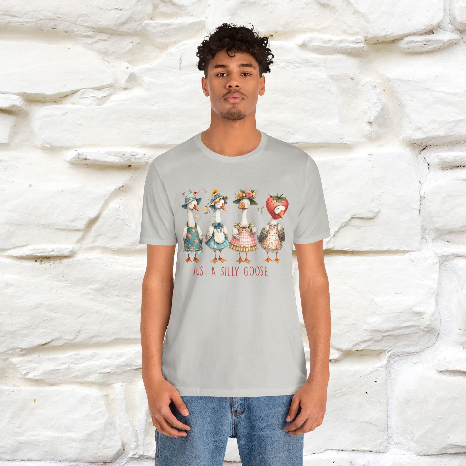 "Just A Silly Goose" Cute T-shirt |Nunu&Miao Studio - Nunu&Miao Studio