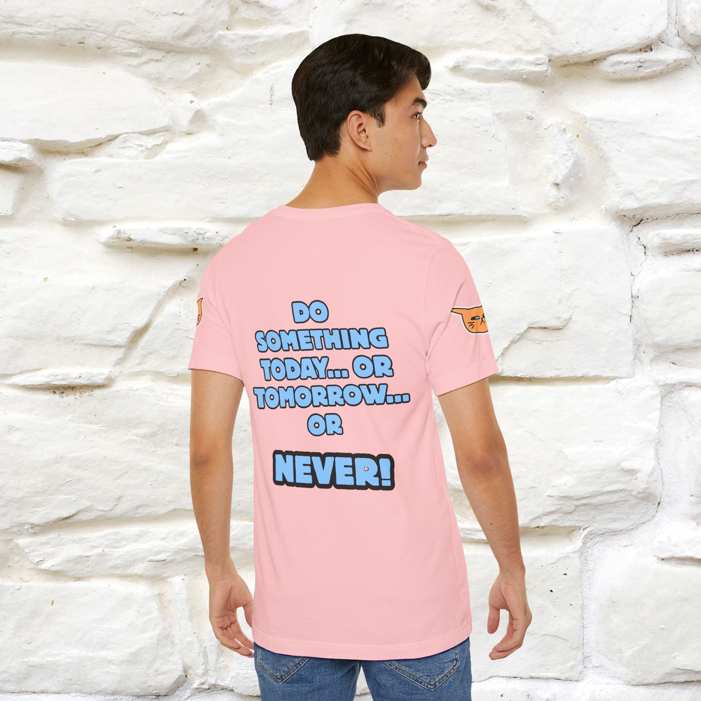 "Do something today… or tomorrow… or never." Cat T-Shirt| Front & Back Design | Nunu&Miao Studio