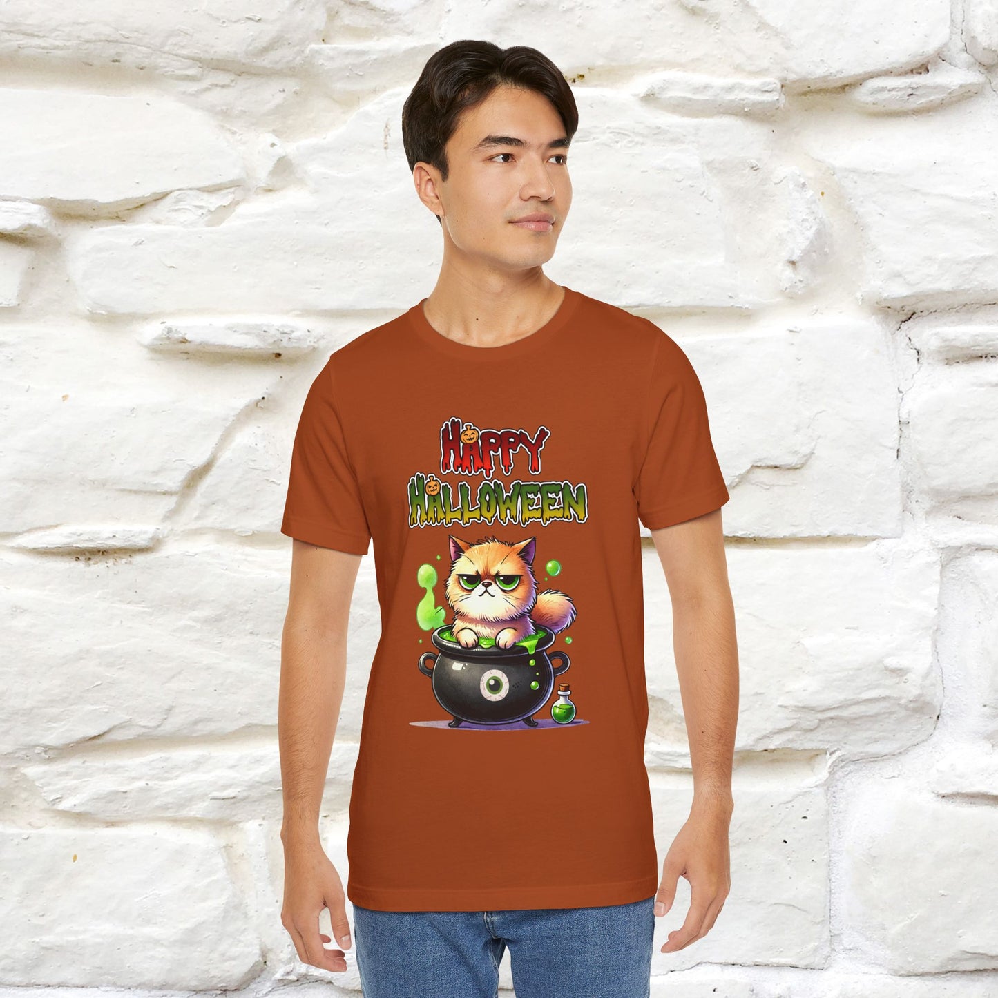 "Angry Cat Happy Halloween" Cat T-shirt |Nunu&Miao Studio