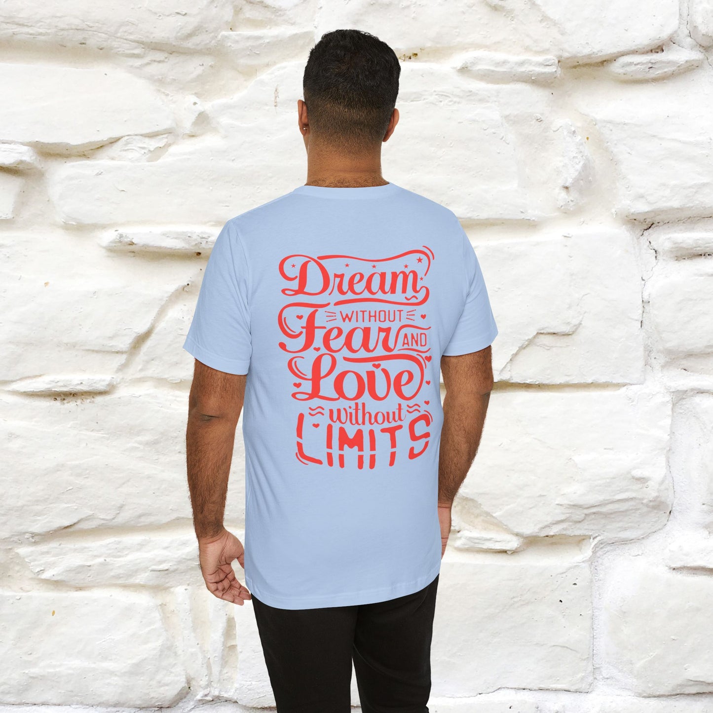 "Dream Without Fear And Love Without Limits'' Cat T-Shirt | Front & Back Design | Nunu&Miao Studio