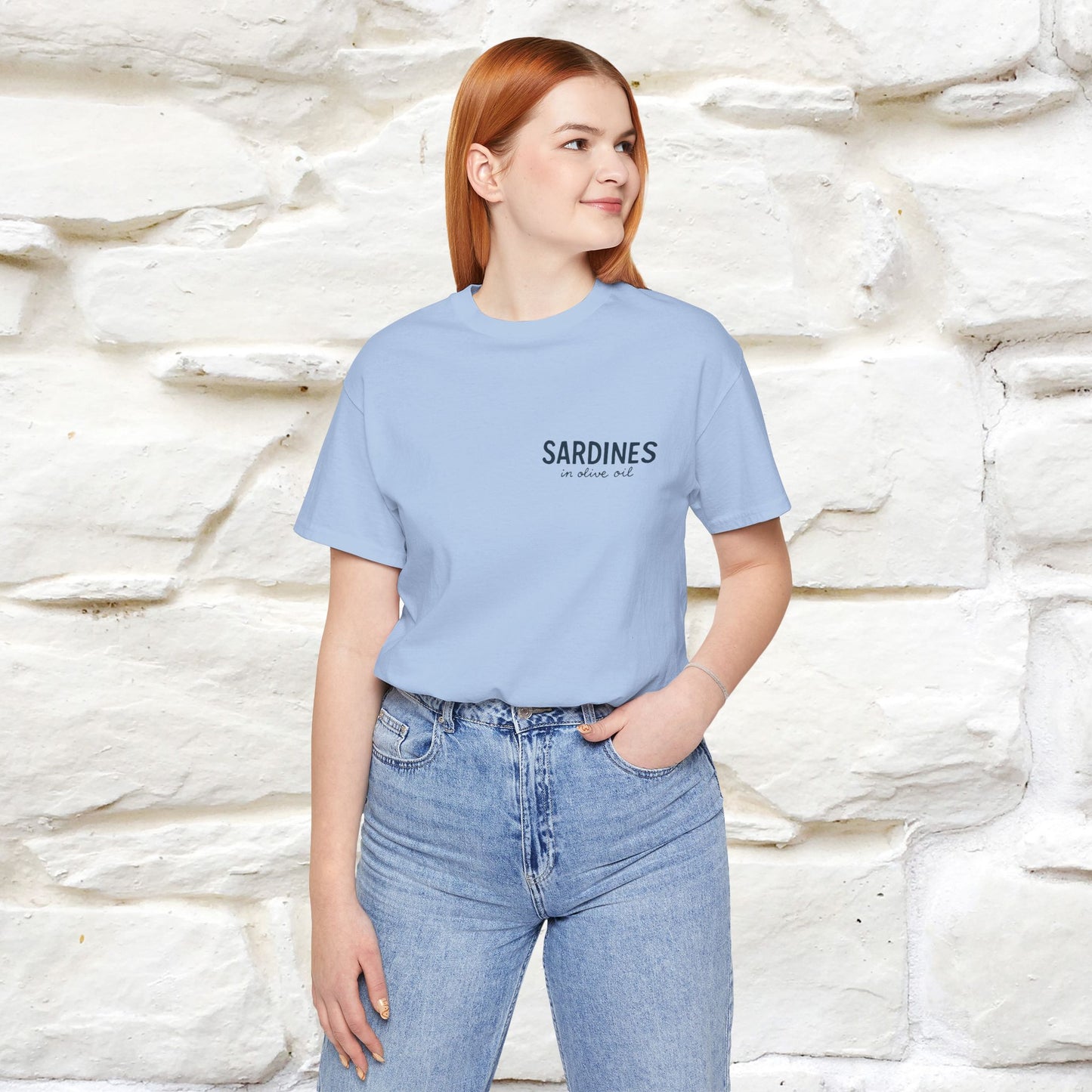 "Sardines In Olive Oil" Cute T-shirt | Front & Back Design|Nunu&Miao Studio