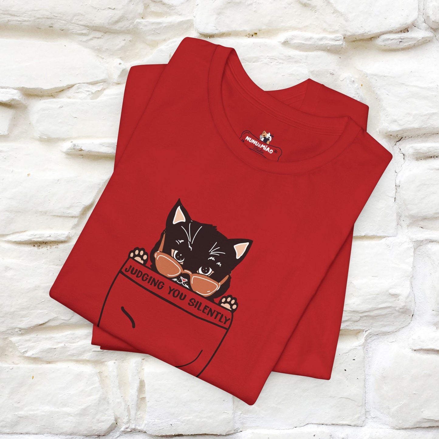 Judging You Silently Cat T-Shirt for Men | 100% Cotton* Funny & Sassy Tee - Nunu&Miao Studio
