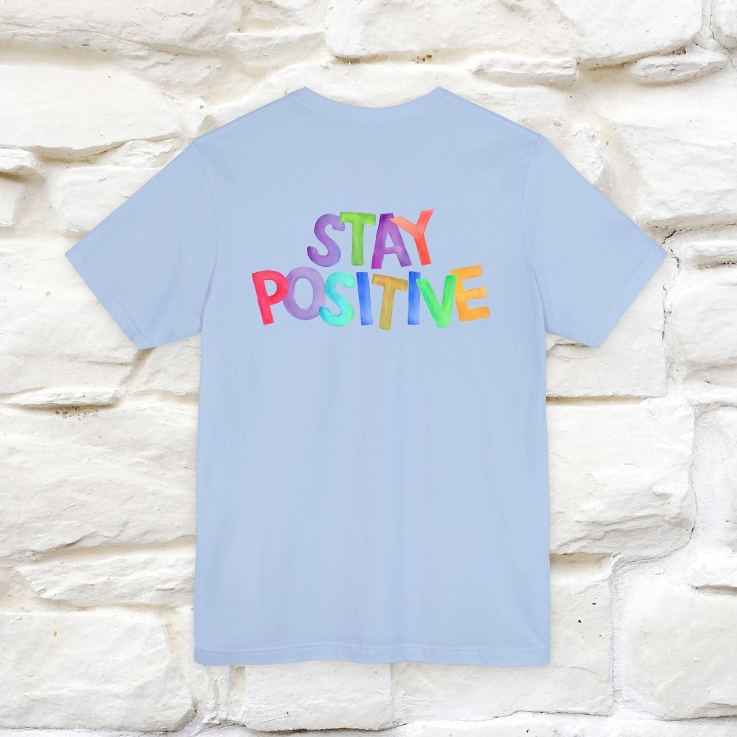 "Stay Positive'' Cat T-Shirt | Front & Back Design | Nunu&Miao Studio