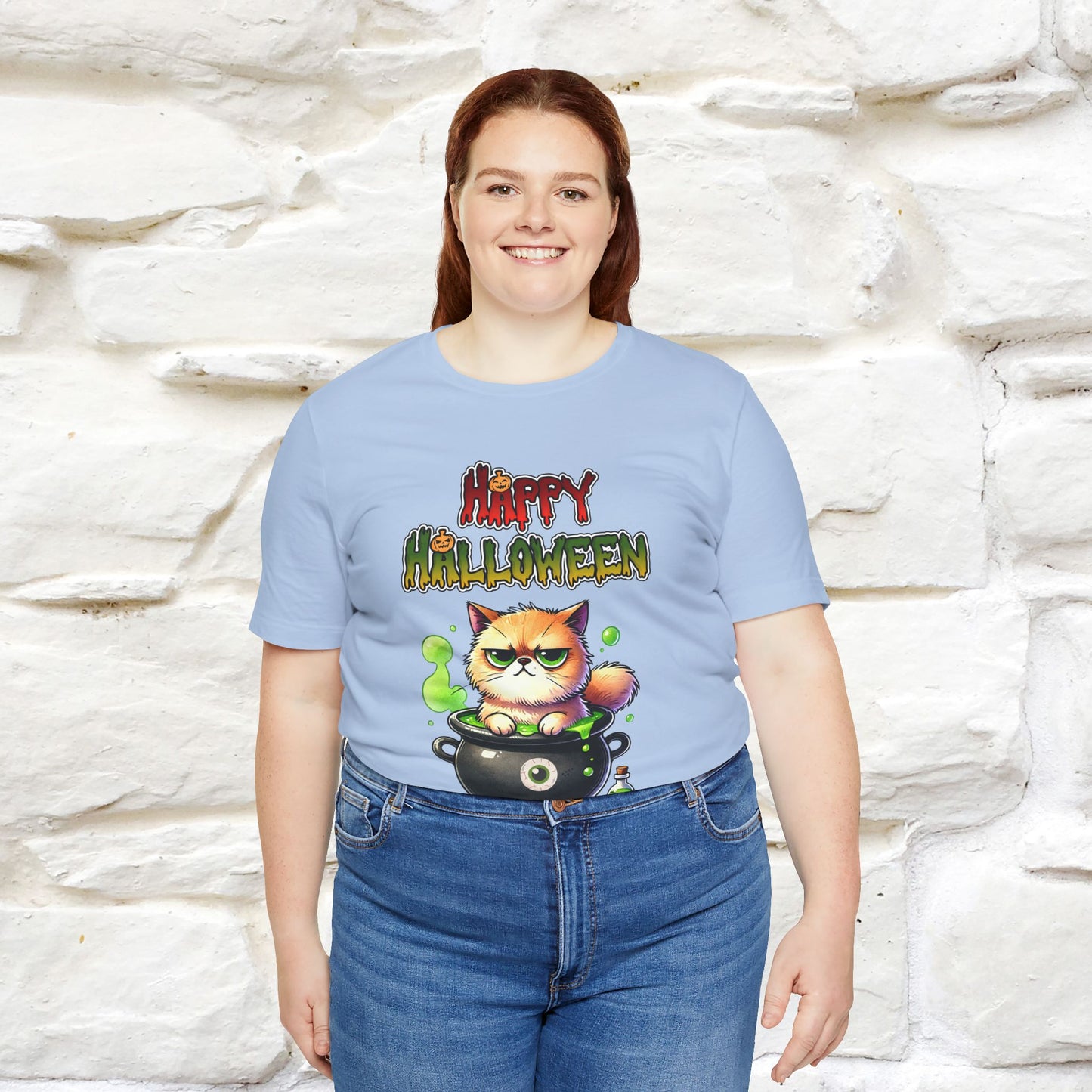 "Angry Cat Happy Halloween" Cat T-shirt |Nunu&Miao Studio