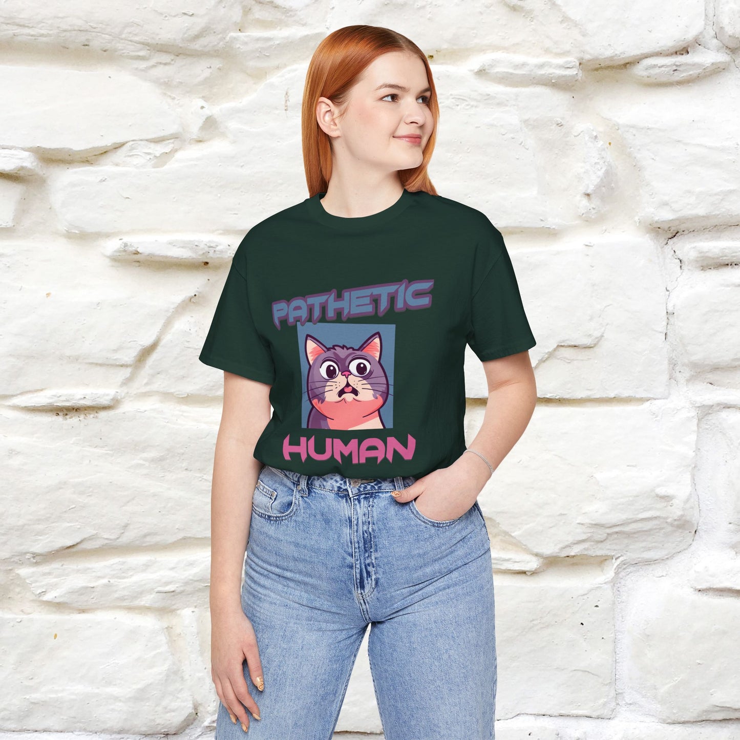 ''Pathetic Human'' | Funny Cat T-Shirt | Nunu&Miao Studio