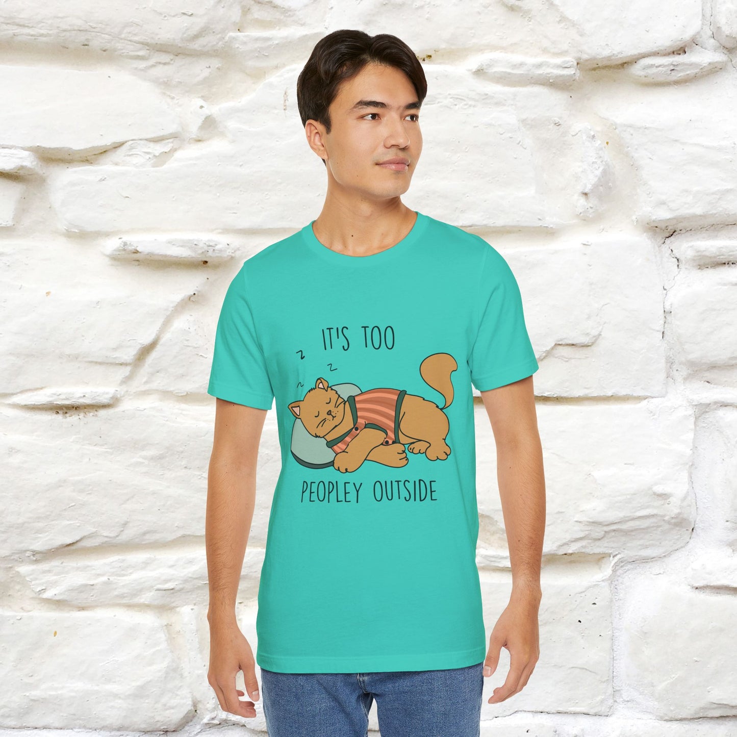 ''It’s Too Peopley Outside'' | Funny Cat T-Shirt | Nunu&Miao Studio