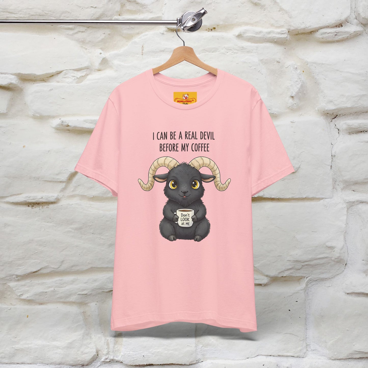 "I Can Be a Real Devil Before My Coffe" Funny T-shirt |Nunu&Miao Studio