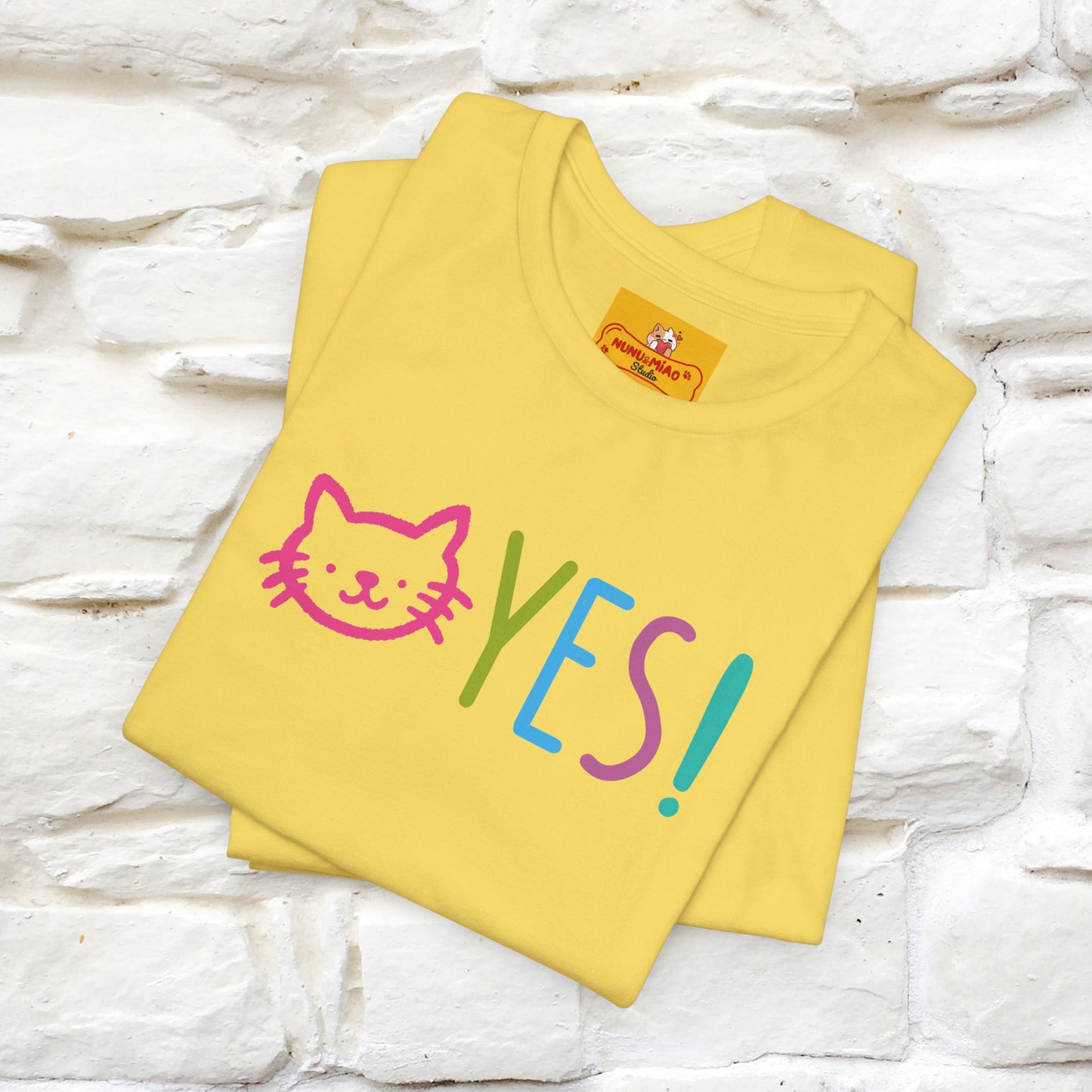 "Yes, Just Do It" Cat T-Shirt| Front & Back Design | Nunu&Miao Studio