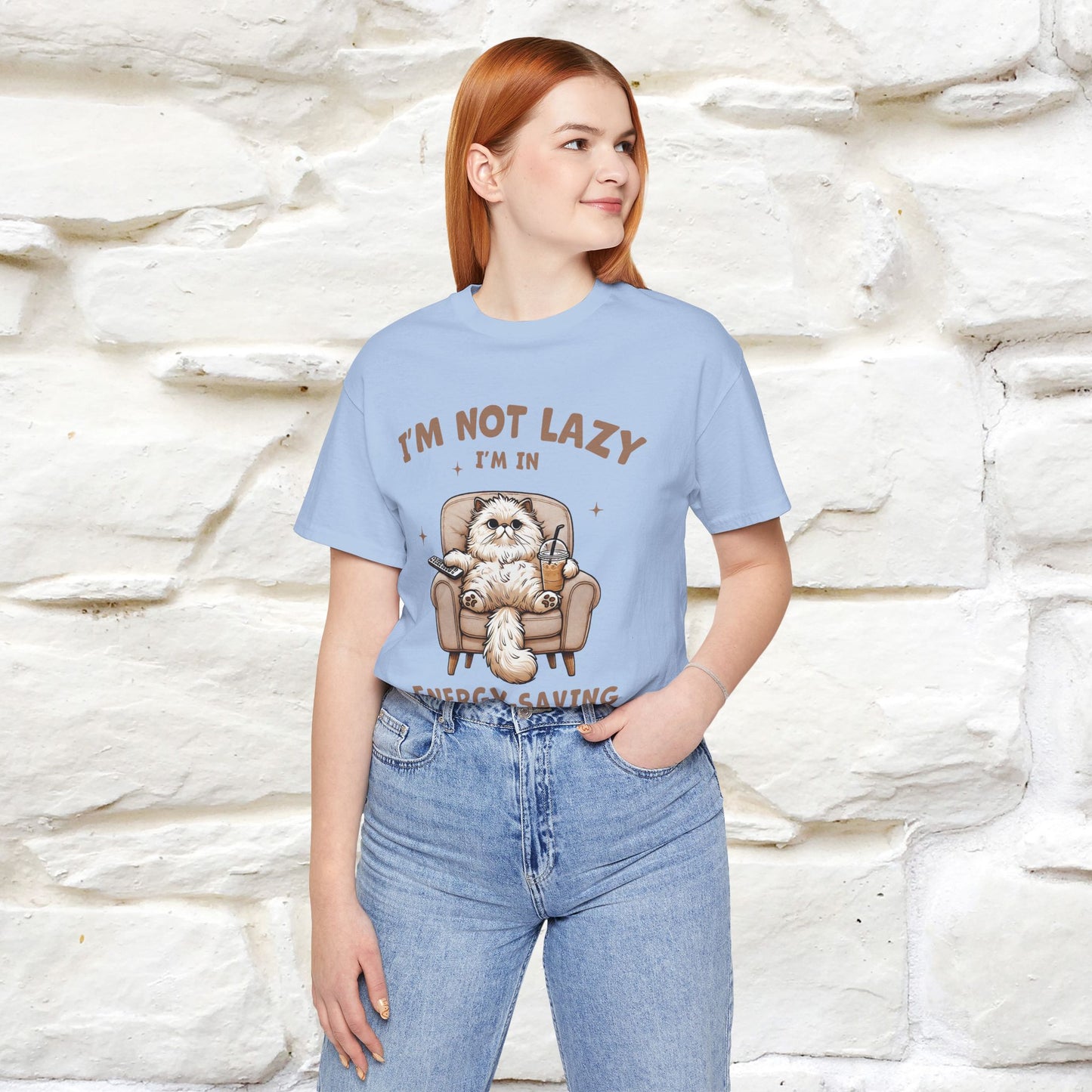 "I'm Not Lazy I'm In Energy-Saving Mode " Cat T-shirt |Nunu&Miao Studio