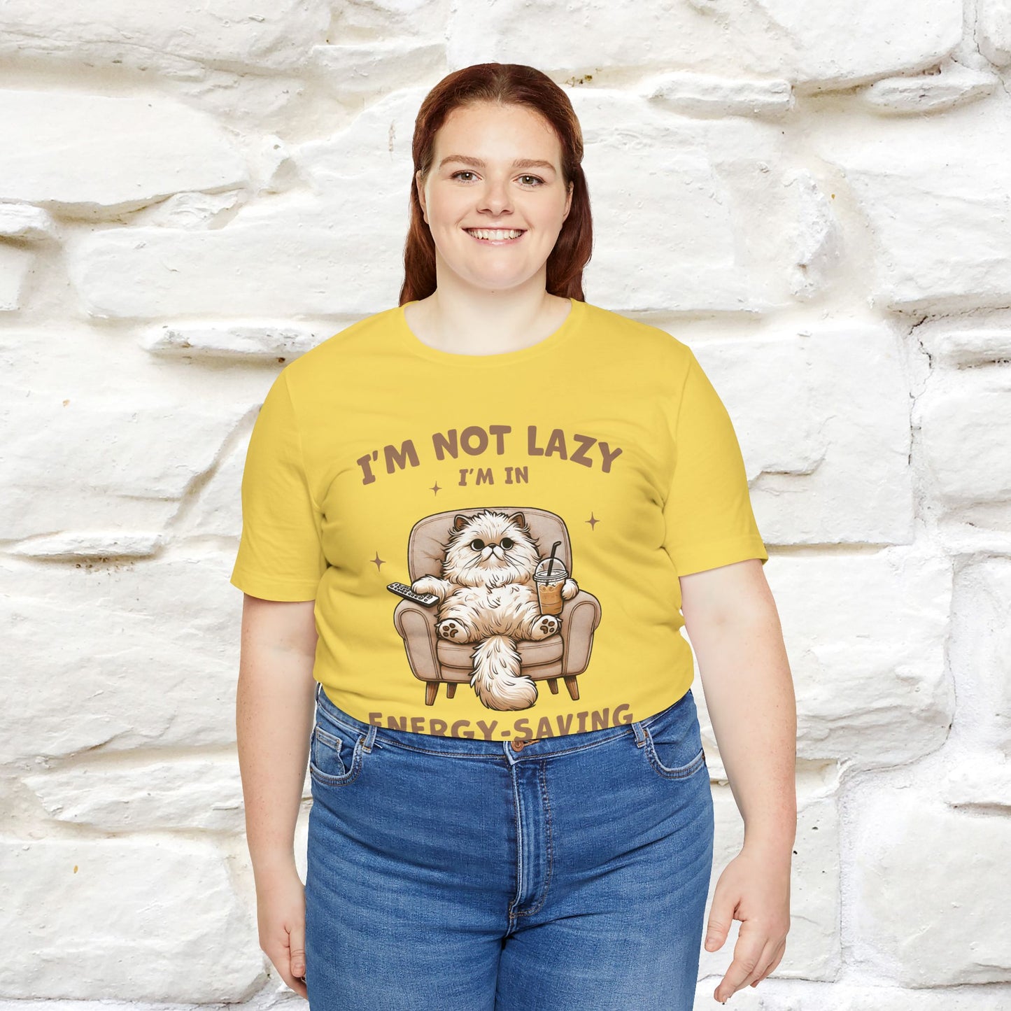 "I'm Not Lazy I'm In Energy-Saving Mode " Cat T-shirt |Nunu&Miao Studio