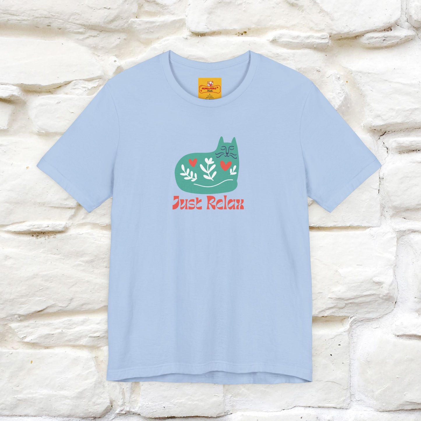 "Just Relax'' Cat T-Shirt Front and Back Design | Nunu&Miao Studio