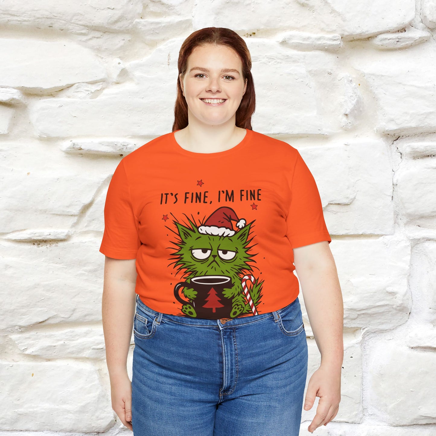"It's Fine, I'm Fine  ...." |Funny Cat  T-Shirt | Nunu&Miao Studio