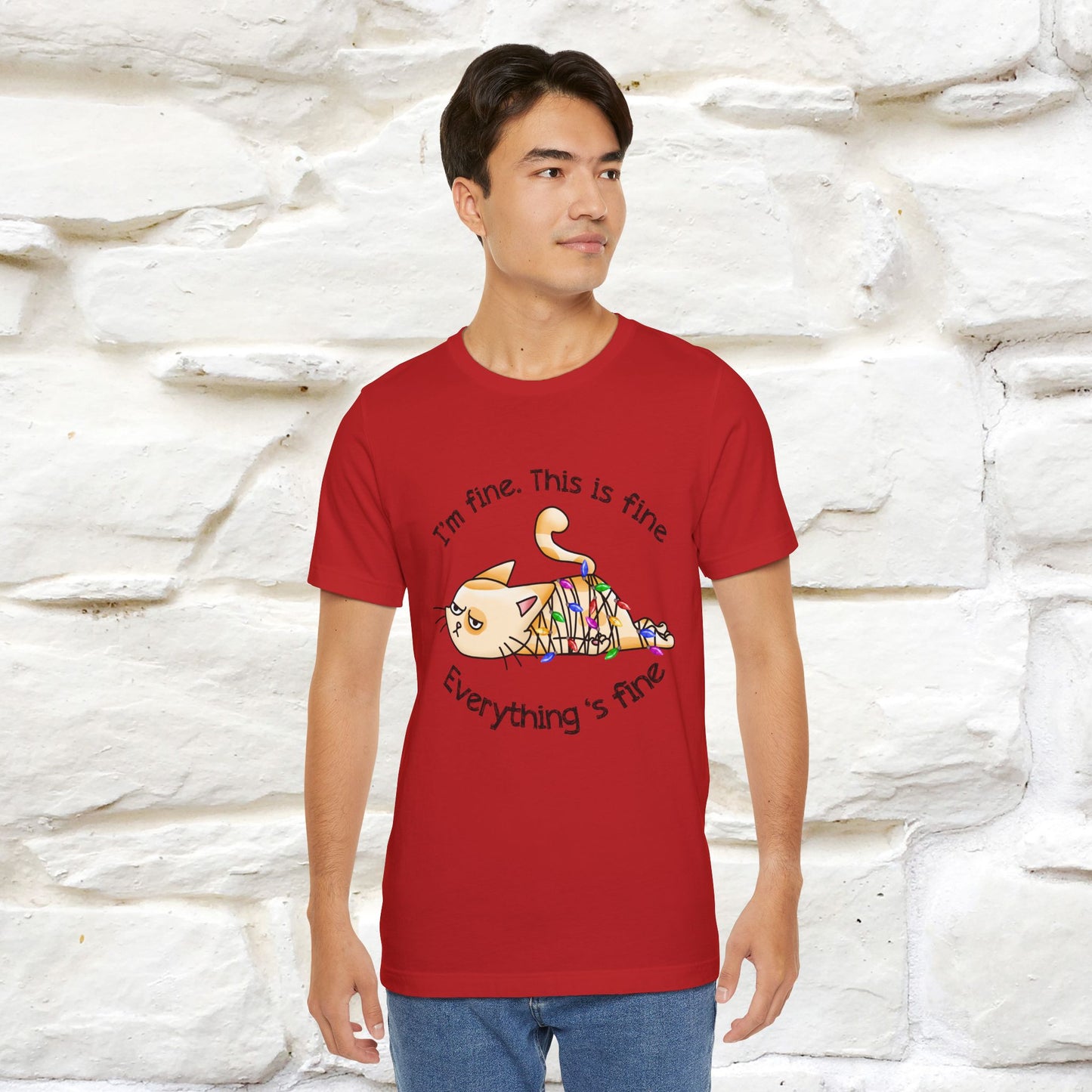 "This Is Fine" |Funny Cat T-Shirt | Nunu&Miao Studio