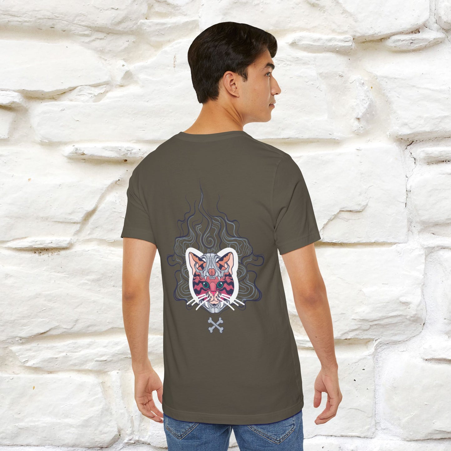 ''Air Fire Cat'' | Cat T-Shirt Front and Back Design | Nunu&Miao Studio