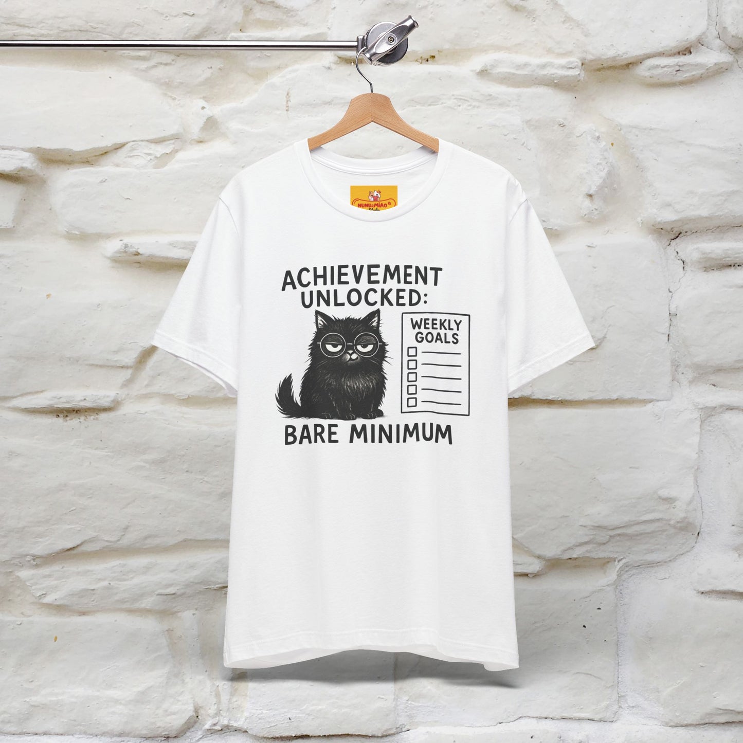 "Achievement Unlocked Bare Minimum." |Cat T-Shirt | Nunu&Miao Studio
