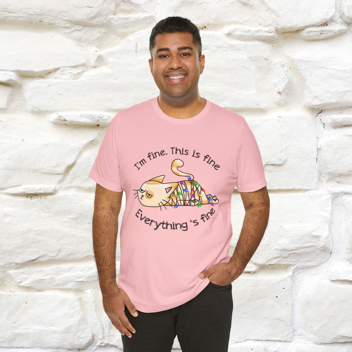 "This Is Fine" |Funny Cat T-Shirt | Nunu&Miao Studio
