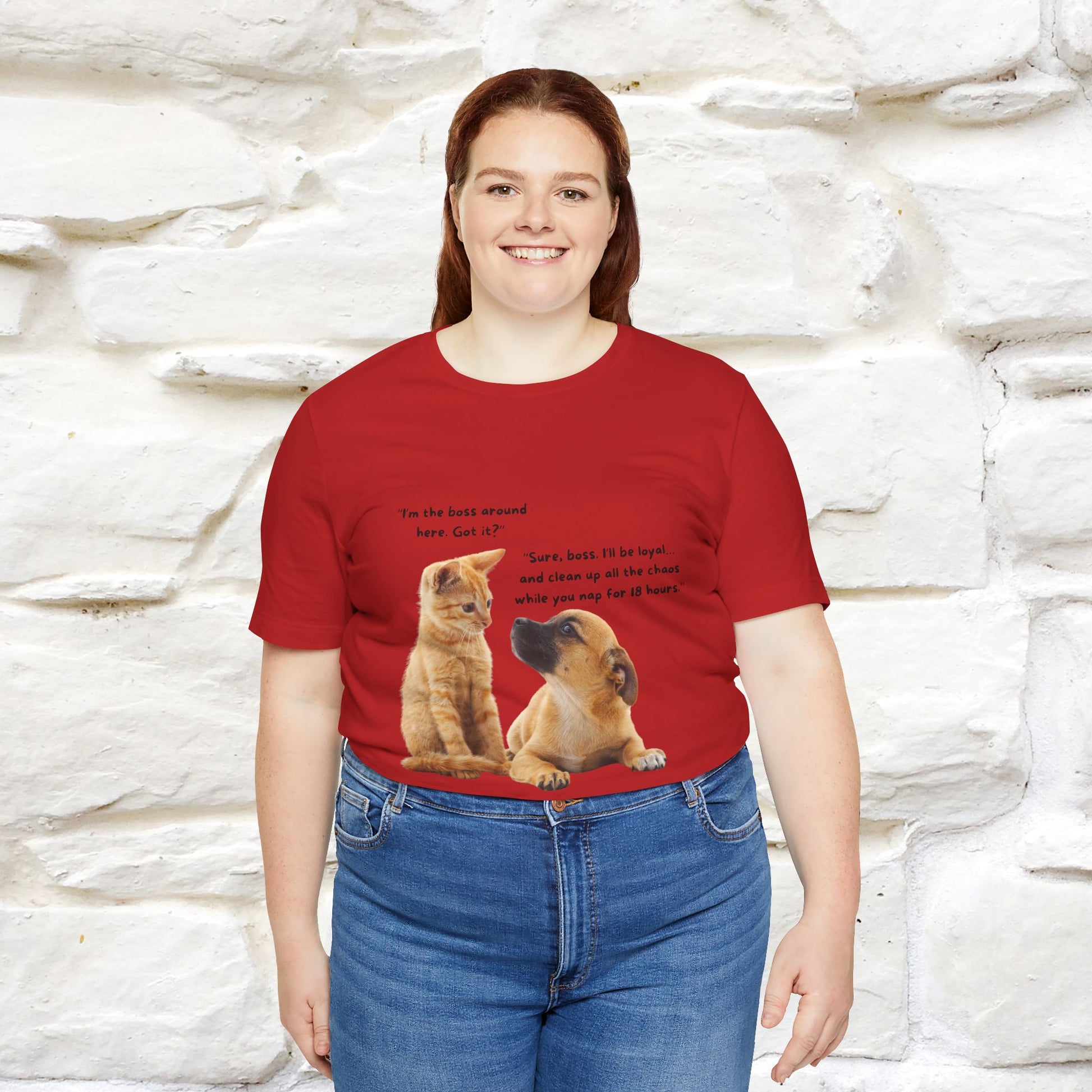 ''I am The Boss Here'' Funny Cat T-shirt for Men and Women  100% Cotton* - Nunu&Miao Studio