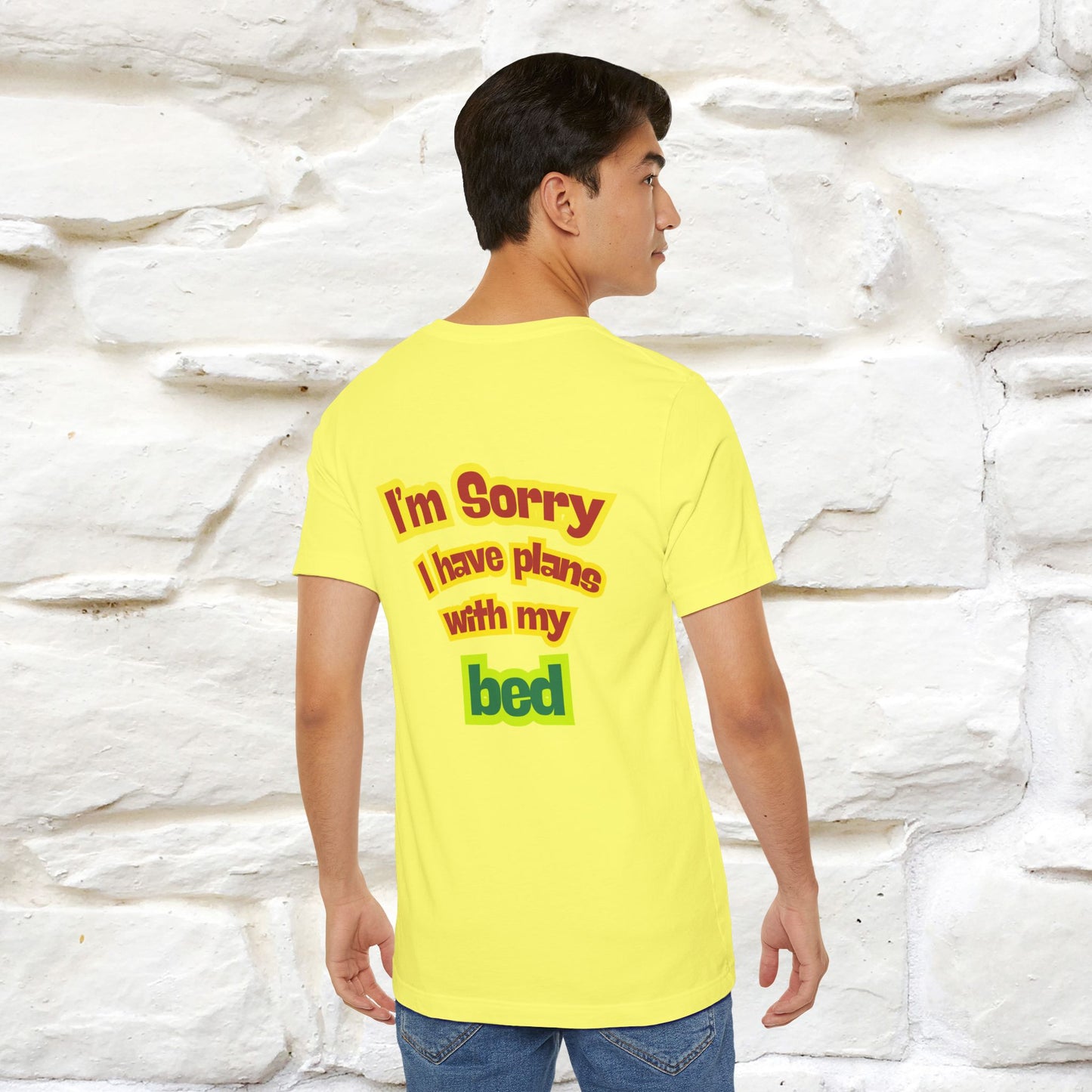 "I Am Sorry I Have Plans With My Bed" | Cat T-Shirt | Front & Back Design | Nunu&Miao Studio