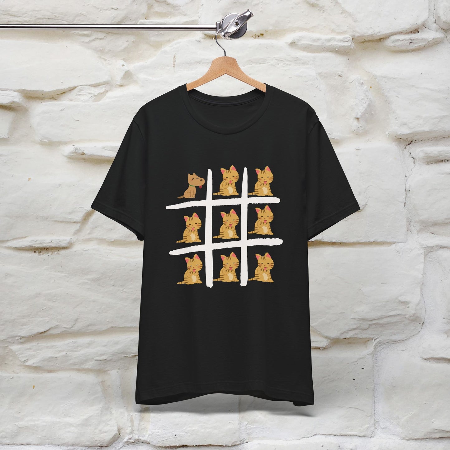 "Meow vs Woof: The Ultimate Match" Cat T-Shirt for Men & Women | 100% Cotton 🐾*