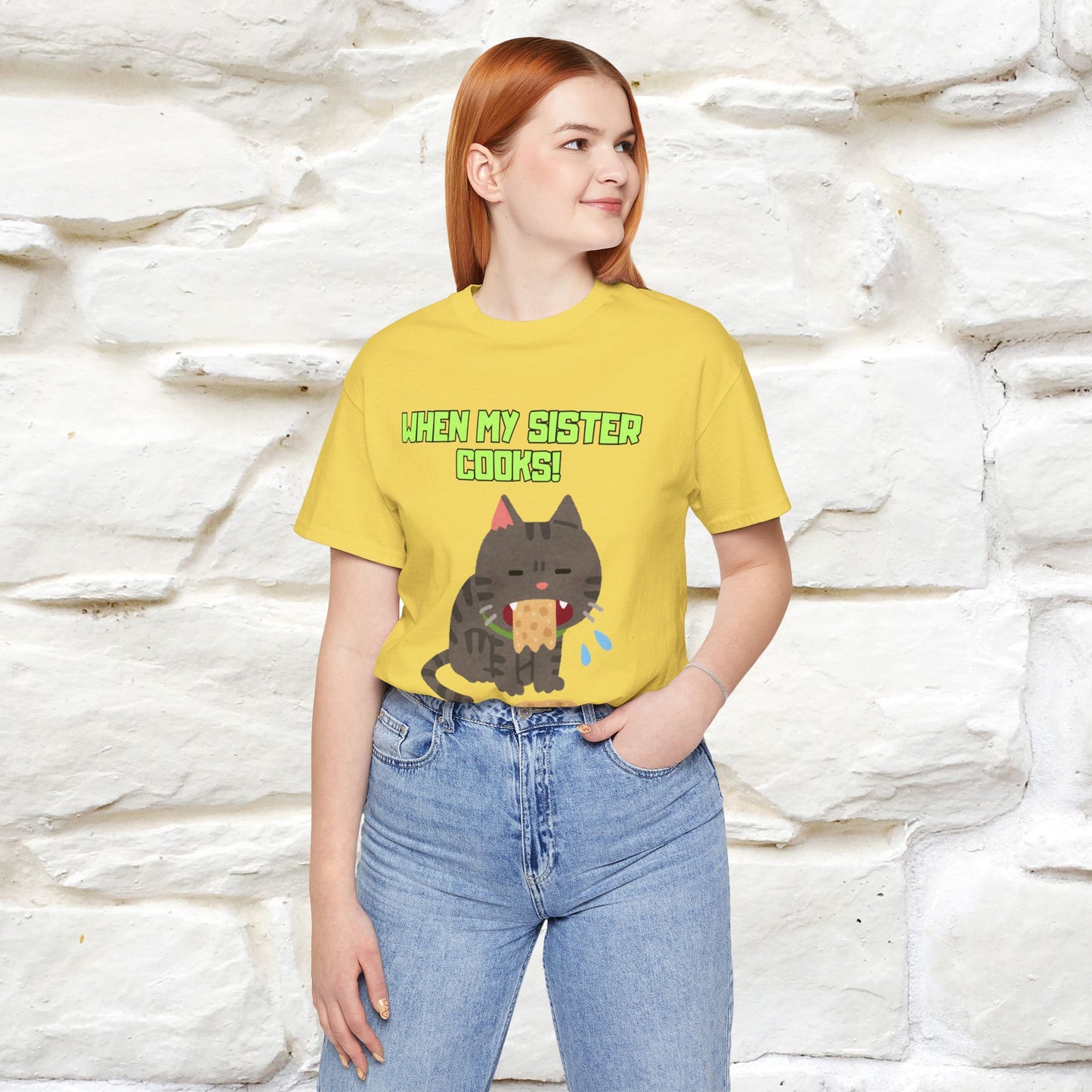 "When My Sister Cooks" Funny Cat T-shirt |Nunu&Miao Studio