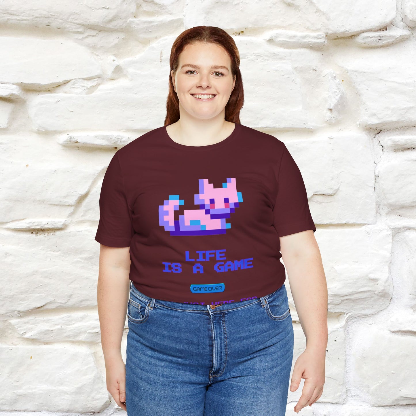 "Life Is A Game, I Am Just Here Fo The Cheat Code" Funny Cat T-Shirt for Men & Women | 100% Cotton* - Nunu&Miao Studio