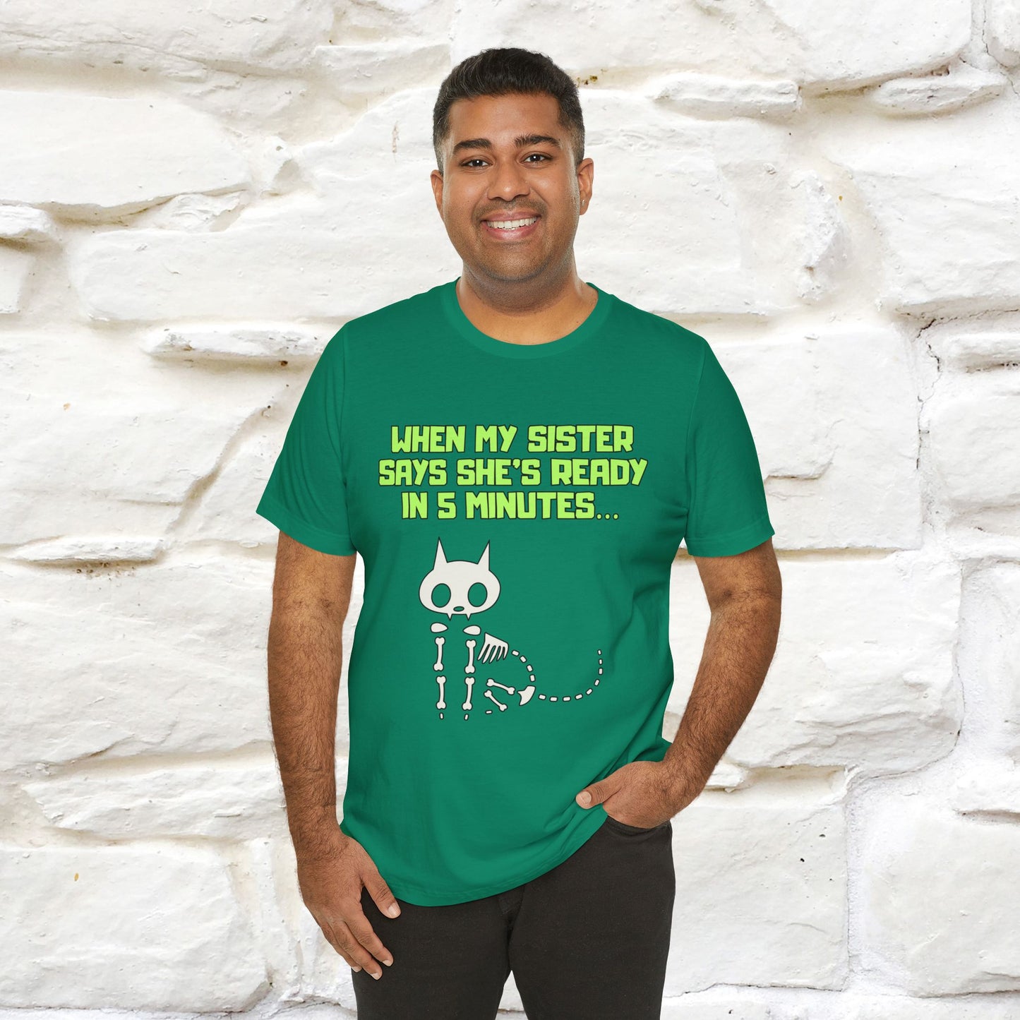 “When my sister says she’s ready in 5 minutes…” | Cat T-Shirt | Nunu&Miao Studio