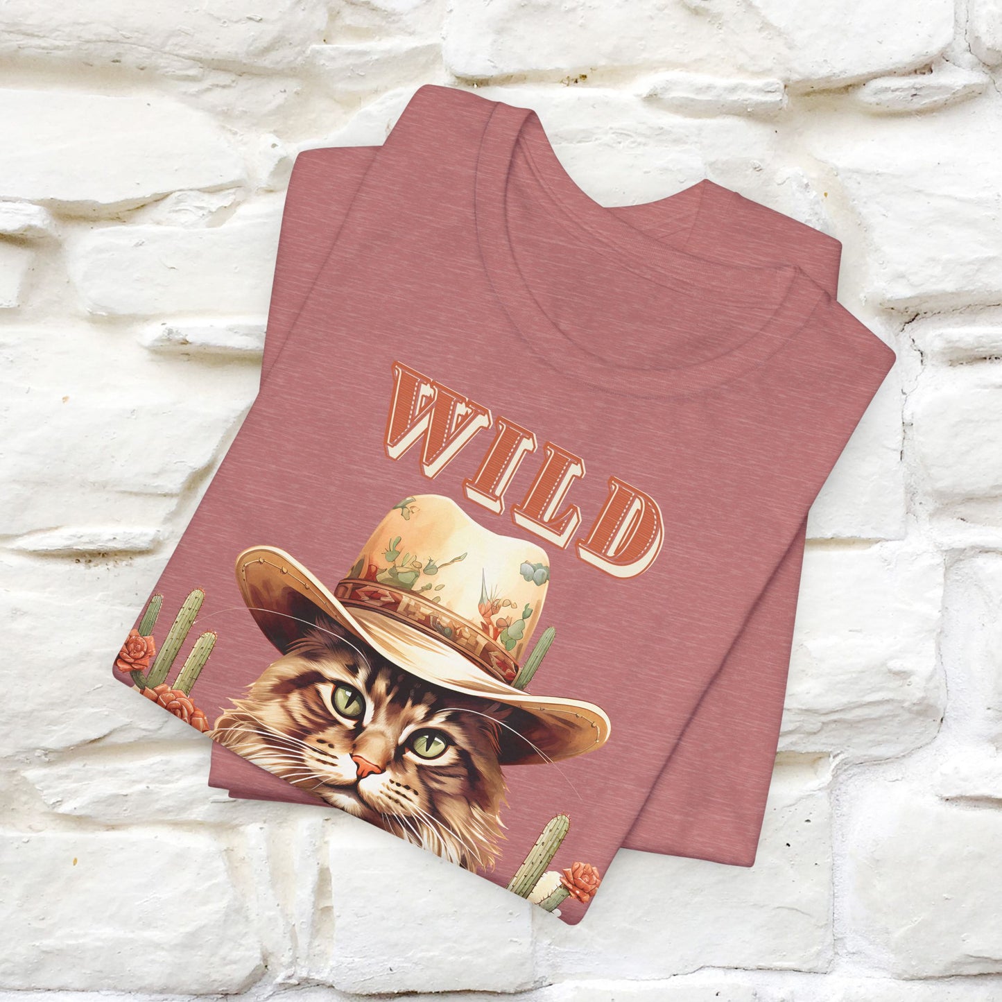 Wild Cowboy Cat T-Shirt for Men & Women | 100% Cotton* Adventure Tee - Nunu&Miao Studio