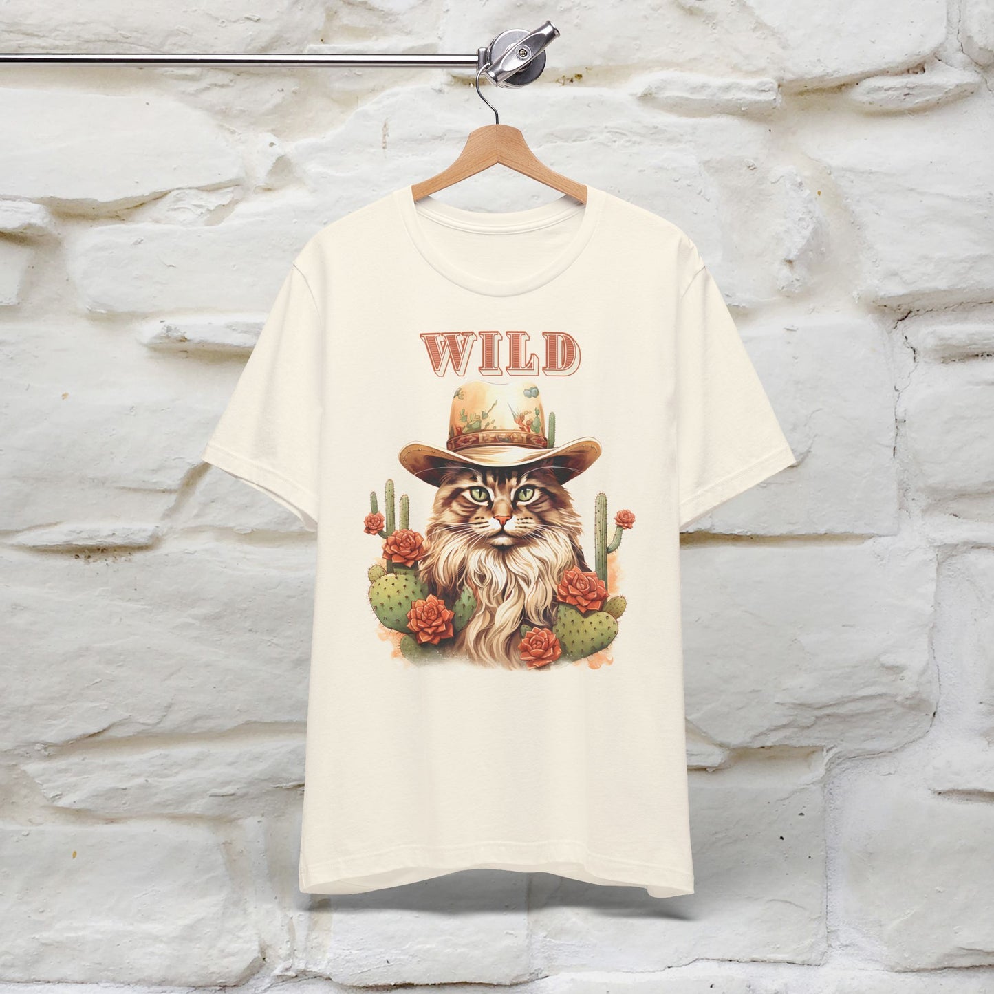 Wild Cowboy Cat T-Shirt for Men & Women | 100% Cotton* Adventure Tee - Nunu&Miao Studio