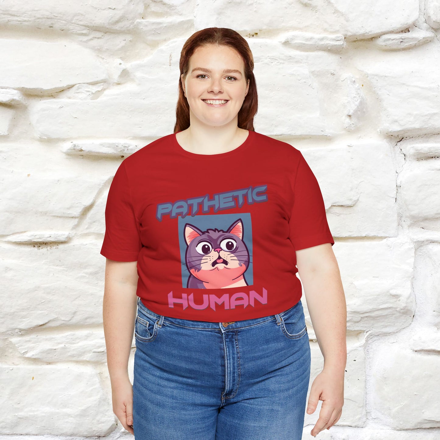 ''Pathetic Human'' | Funny Cat T-Shirt | Nunu&Miao Studio