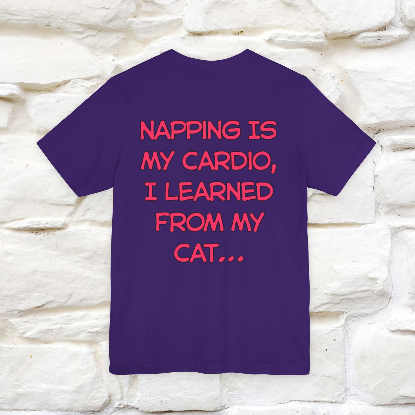 "Napping Is My Cardio, I Learned From My Cat…" Funny Cat T-shirt | Nunu&Miao Studio