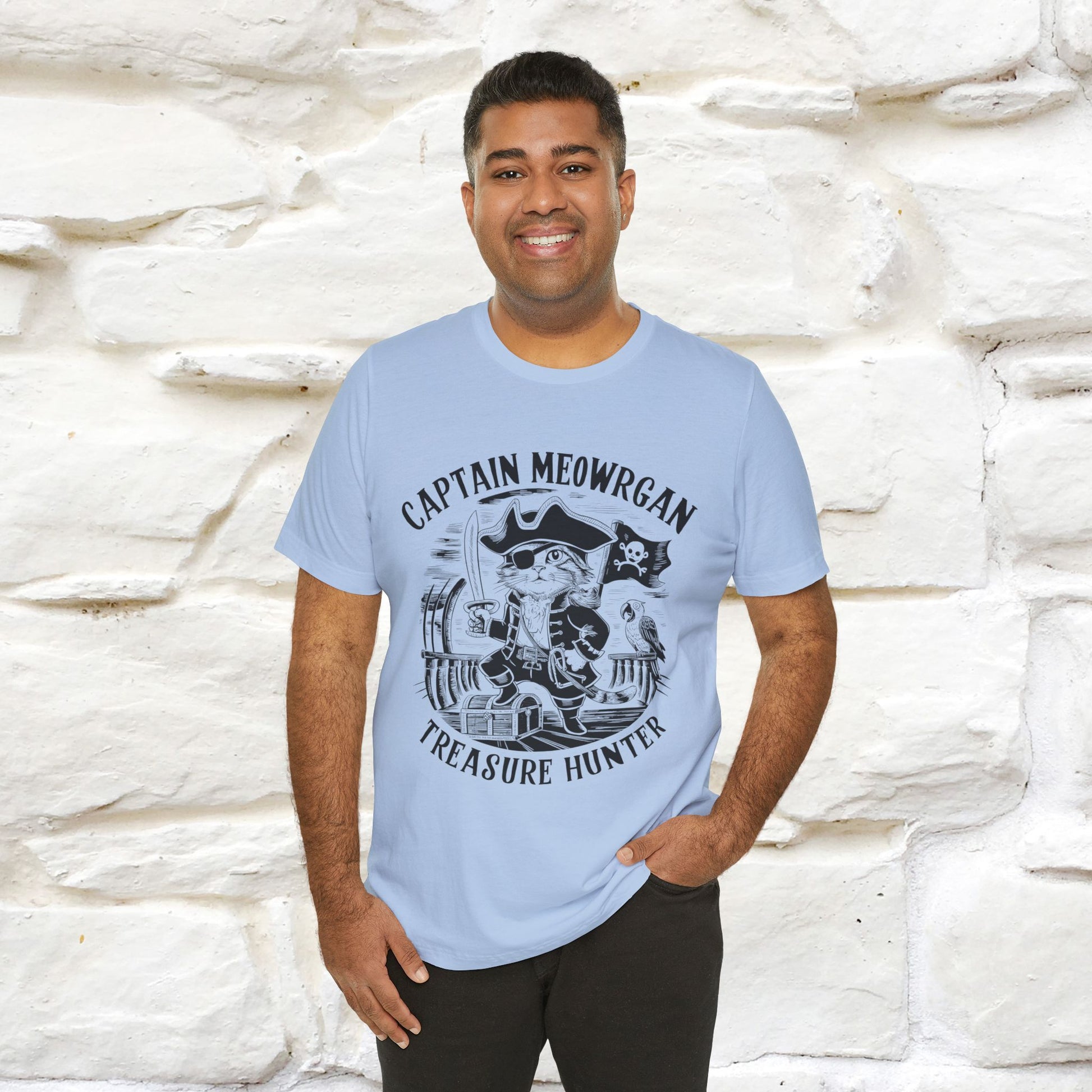 Captain Meowrgan Treasure Hunter |  |Cat T-Shirt | Nunu&Miao Studio - Nunu&Miao Studio