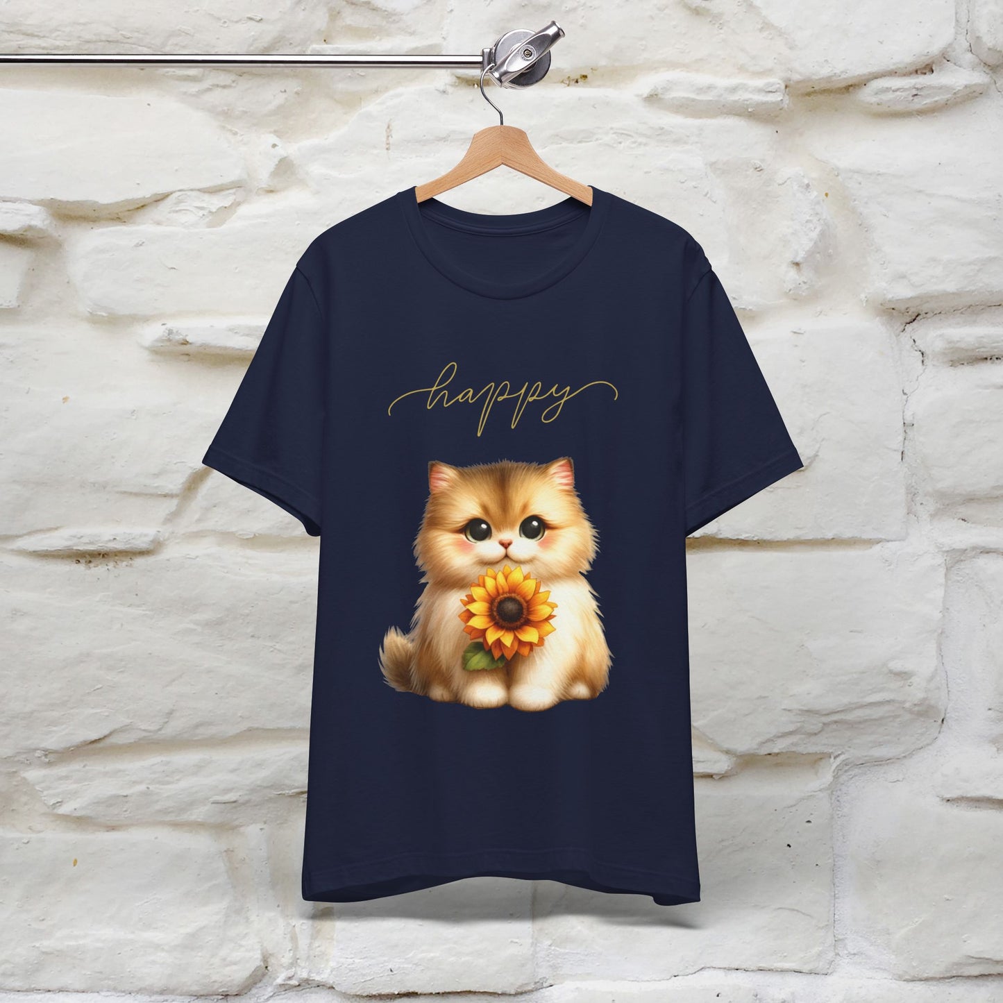 "Happy" Cat T-Shirt for Women | 100% Cotton* 🐾 - Nunu&Miao Studio
