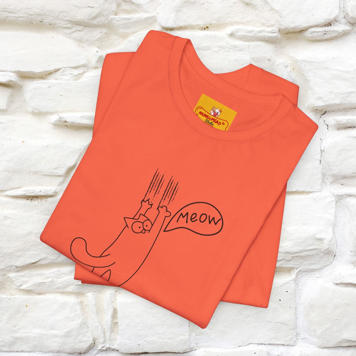 "Meow Meow Meow" Cat T-Shirt | Front & Back Design | Nunu&Miao Studio