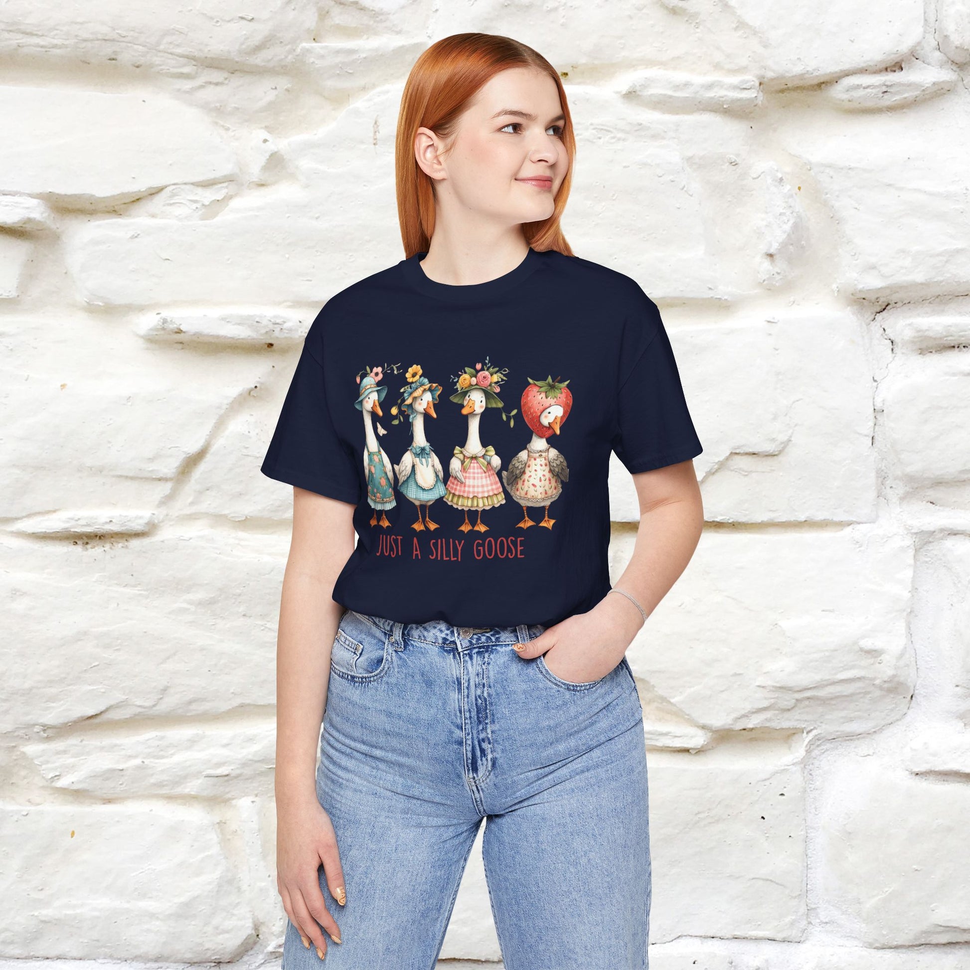 "Just A Silly Goose" Cute T-shirt |Nunu&Miao Studio - Nunu&Miao Studio