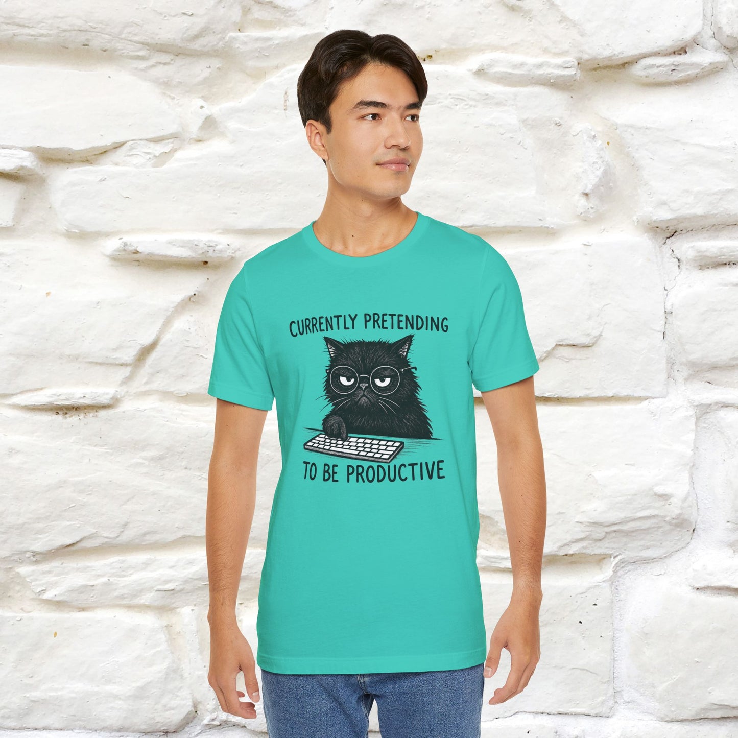 "Currently Pretending To Be Productive" |Cat T-Shirt | Nunu&Miao Studio