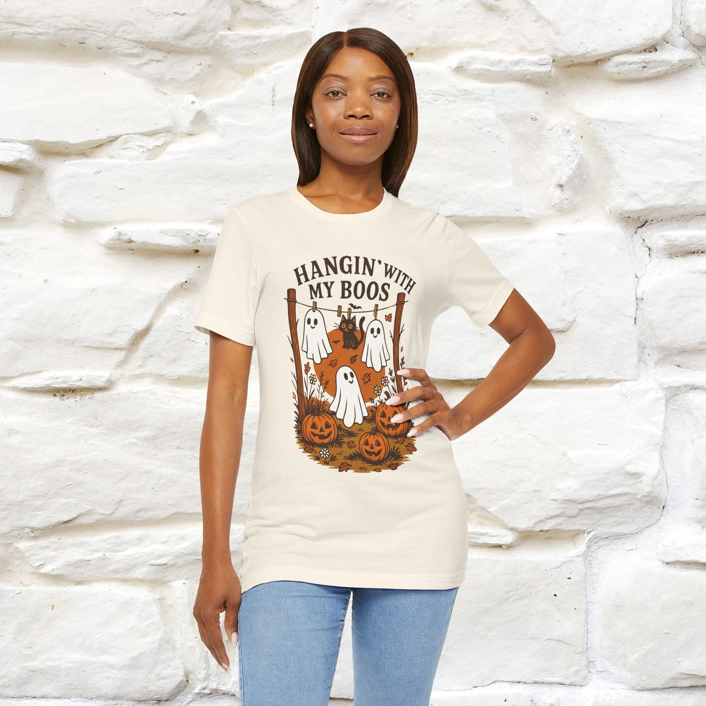 "Hanging With My Boos" Halloween Cat T-shirt |Nunu&Miao Studio - Nunu&Miao Studio