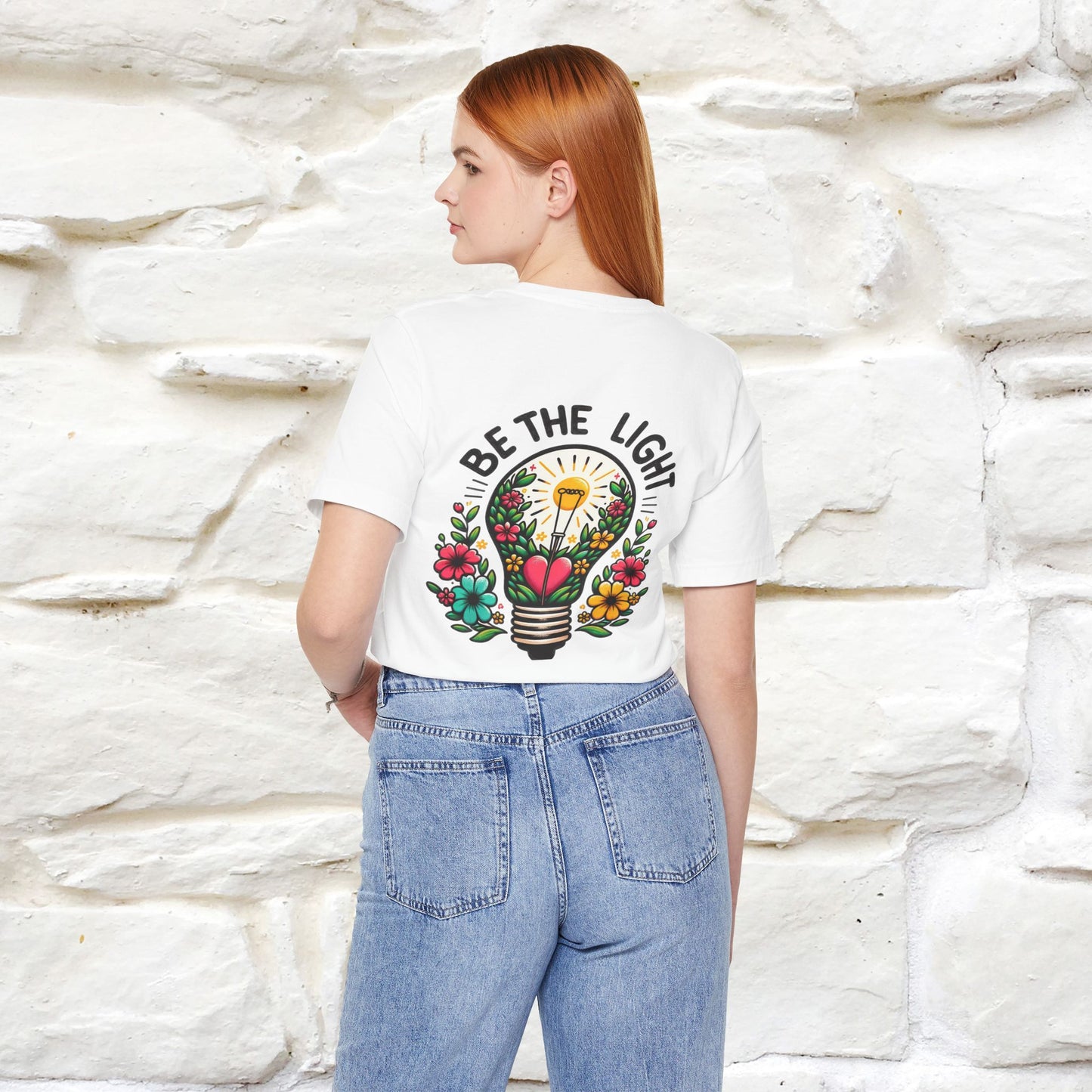 ''Be The Light" Cat T-Shirt| Front & Back Design | Nunu&Miao Studio