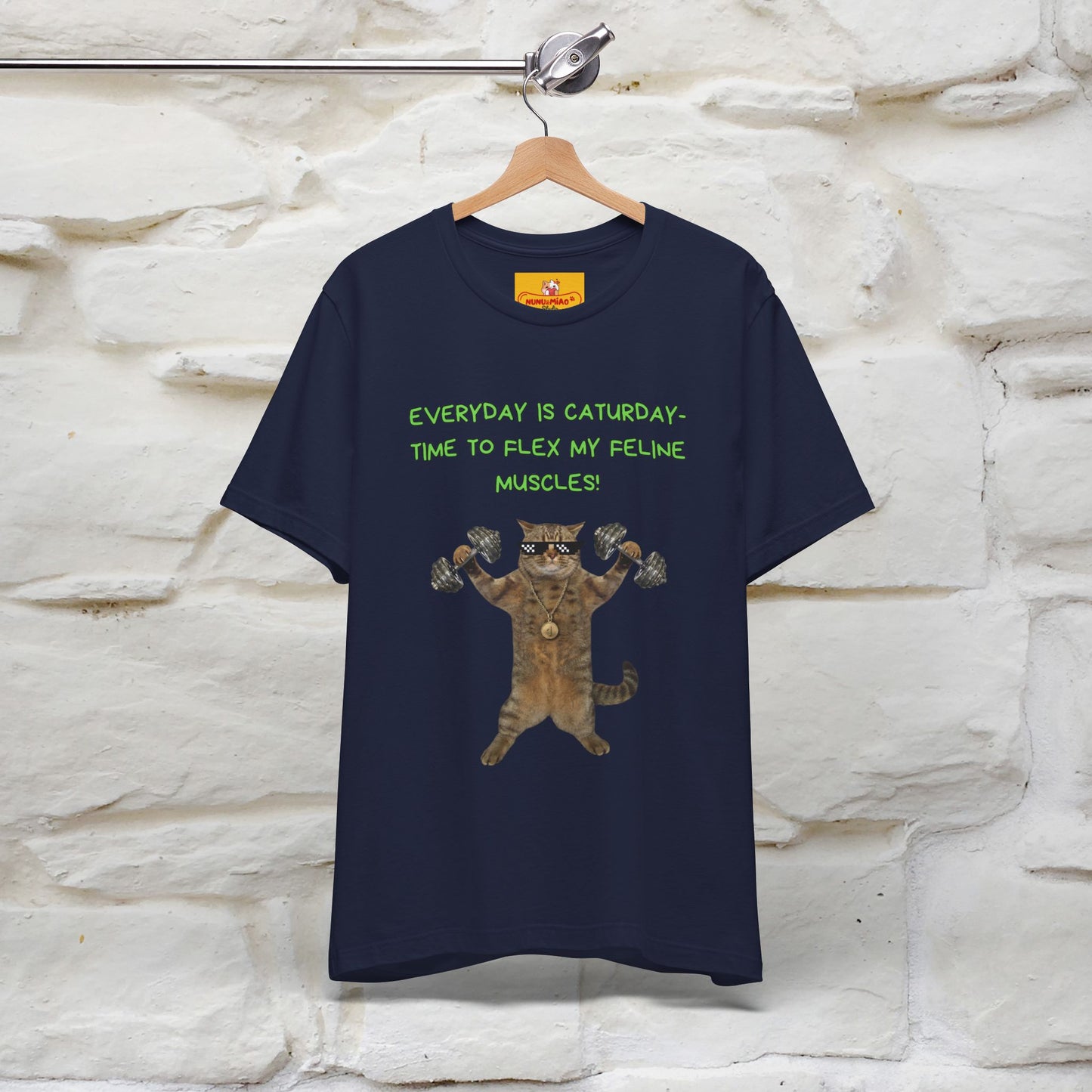 "Everyday Is Caturday – Flex My Feline Muscle"| Funny Cat T-Shirt |Nunu&Miao Sudio