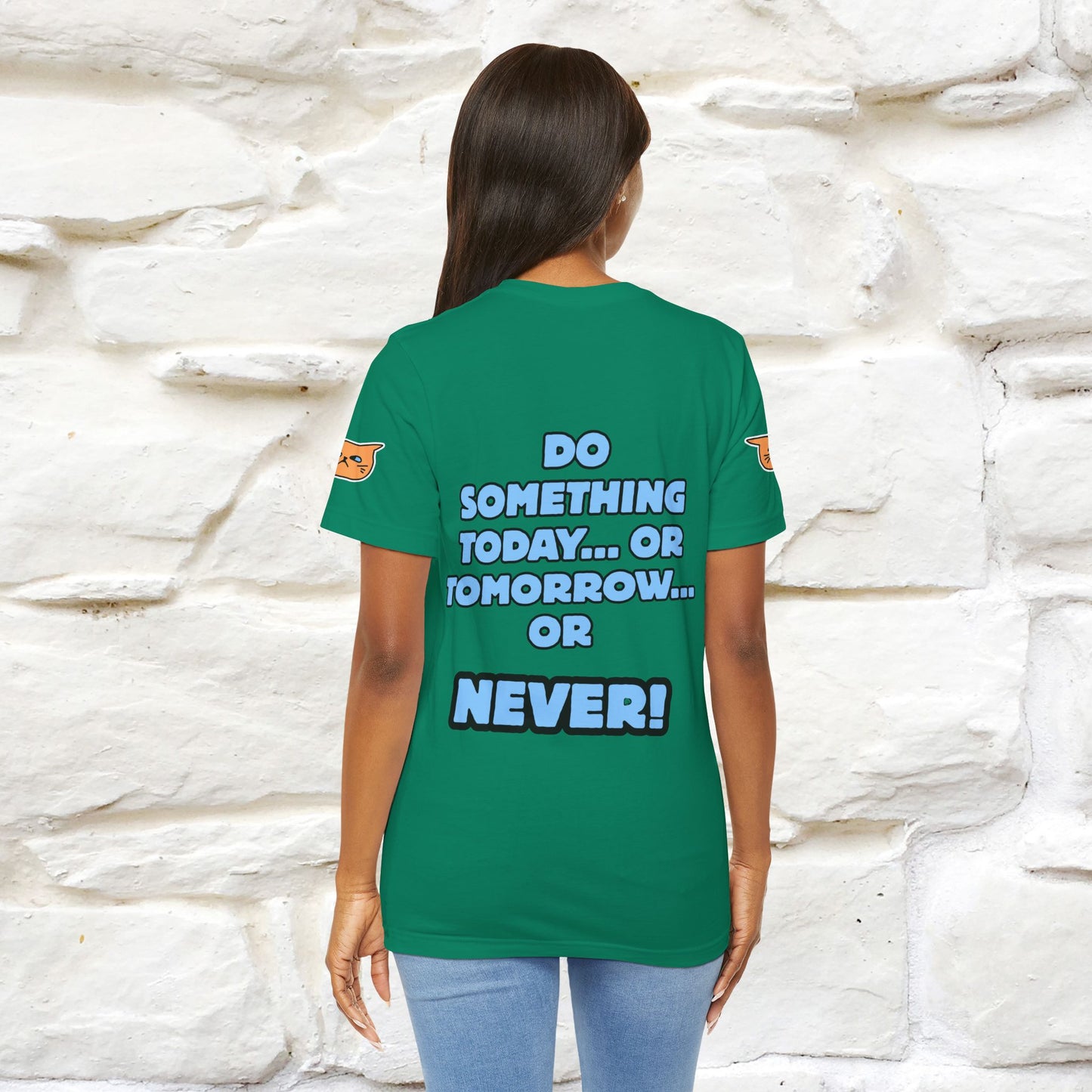 "Do something today… or tomorrow… or never." Cat T-Shirt| Front & Back Design | Nunu&Miao Studio