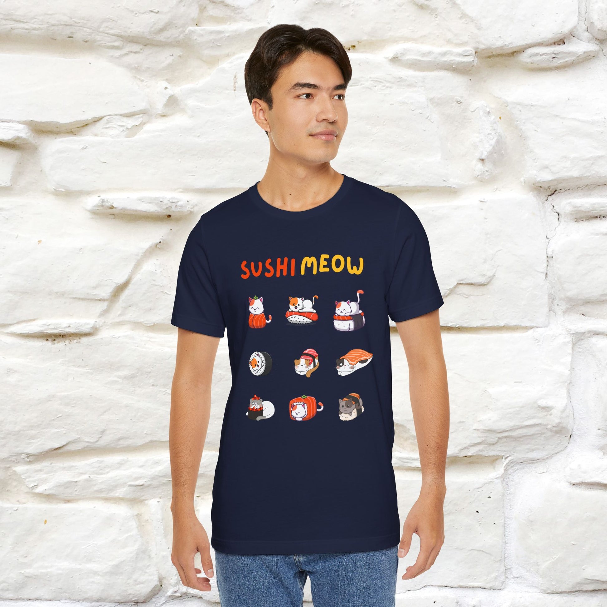 "Sushi Meow" Cat T-shirt for Men & Women | 100% Cotton* - Nunu&Miao Studio