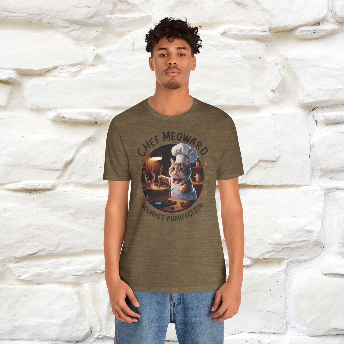 "Chef Meoward Gourmet Purrfection" Cat T-Shirt for Men & Women | 100% Cotton* - Nunu&Miao Studio